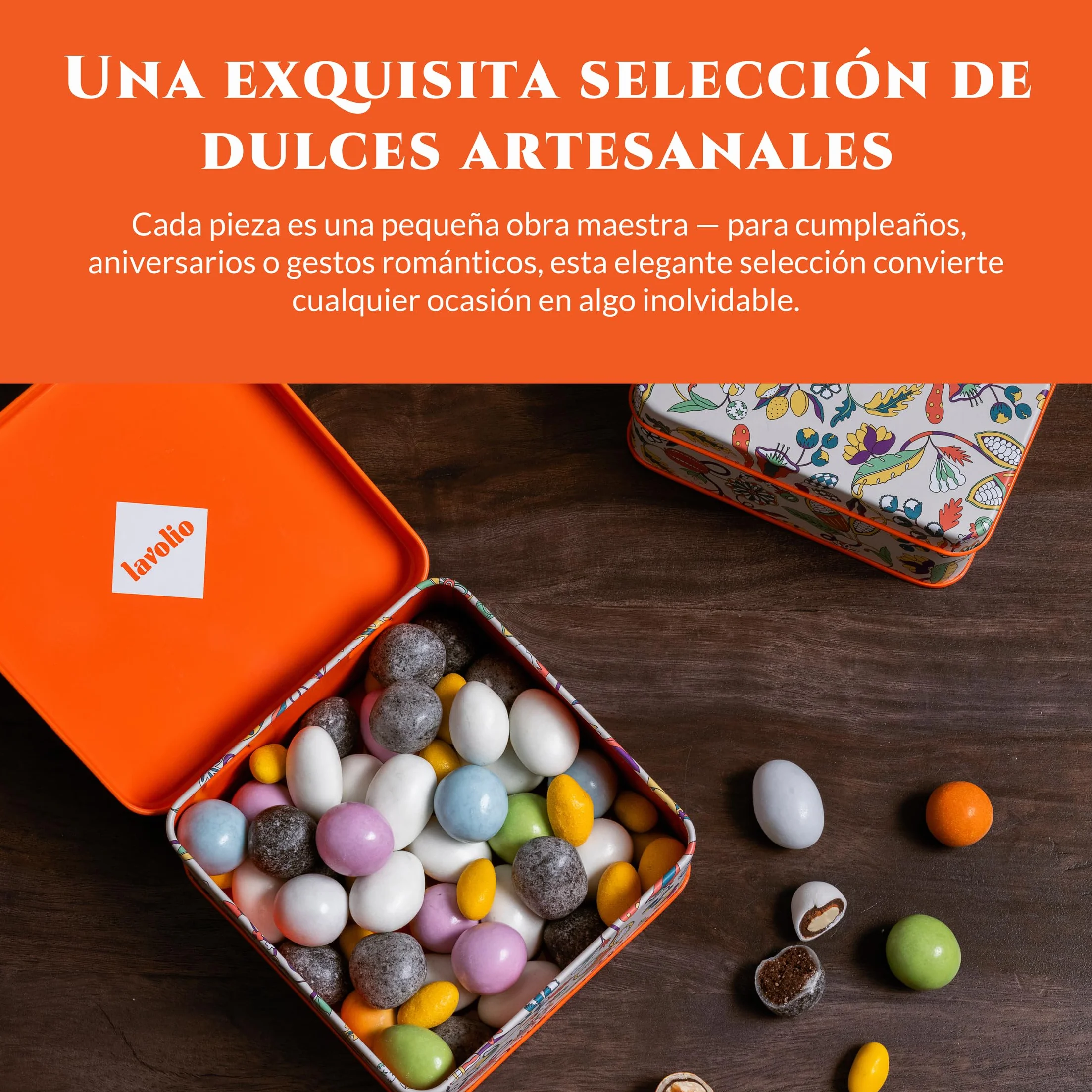 Caja de Bombones Veganos de Chocolate con Frutos Secos – Pralinés de Almendra, Avellana y Pistacho con Chocolate Negro – Regalo ideal para el Día de la Madre – Lavolio La Foresta Vegan, 150g