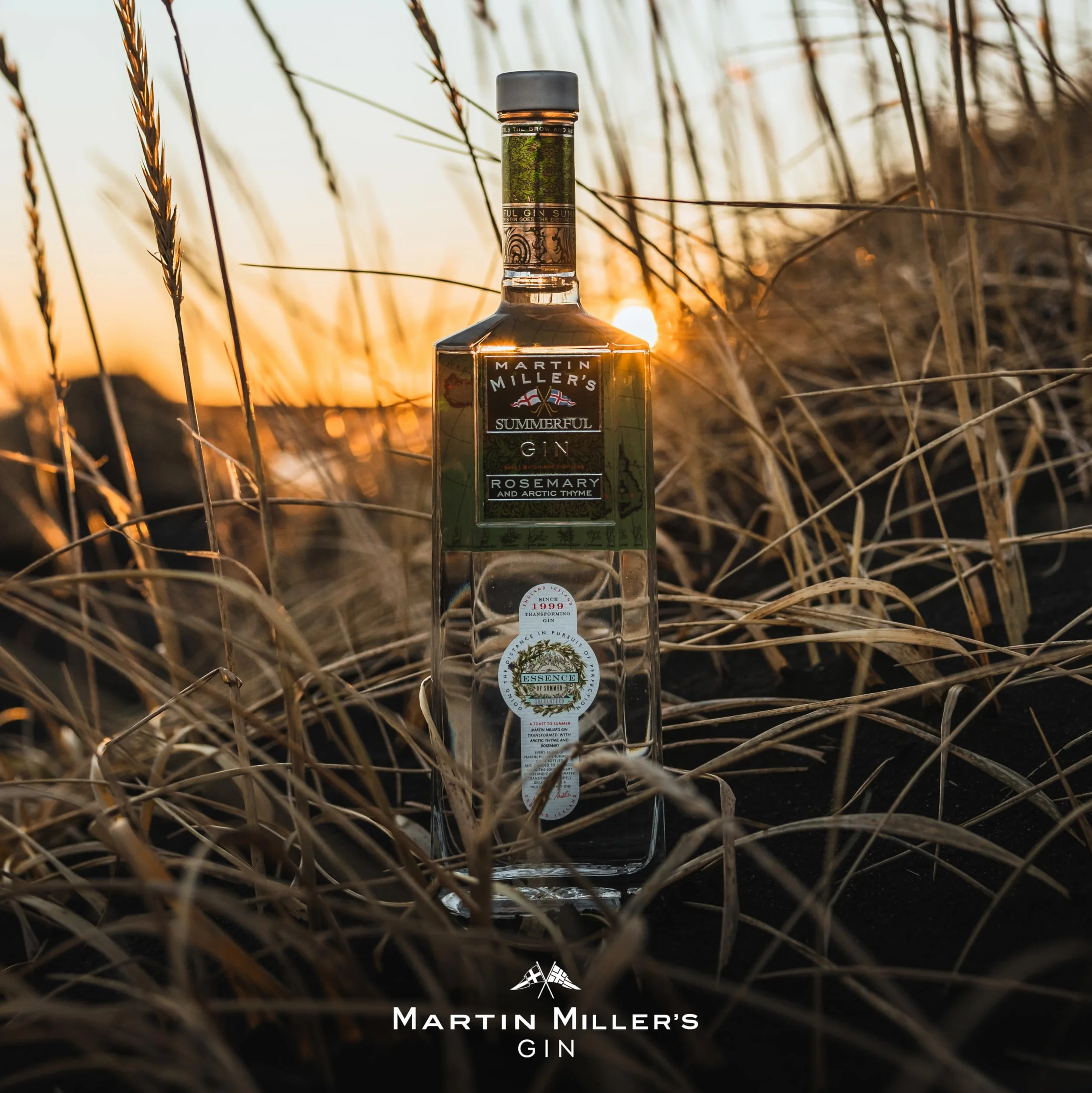 Martin Miller's Summerful Gin - Estuche de Regalo | Ginebra 700 ml + Miniatura | Edición Especial con Botánicos de Primavera y Verano, Refrescante y Aromática, Para Gin Tonic y Cócteles