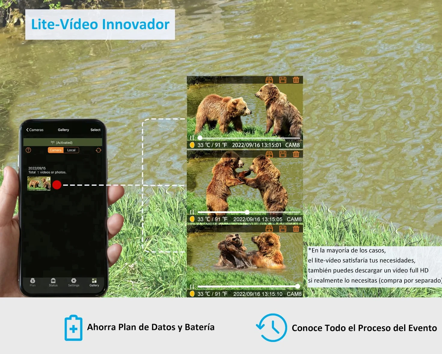 GardePro X50 Cámara de Caza 4G LTE 32MP 1296P H.265 Visión Nocturna 30m LED IR No-Glow