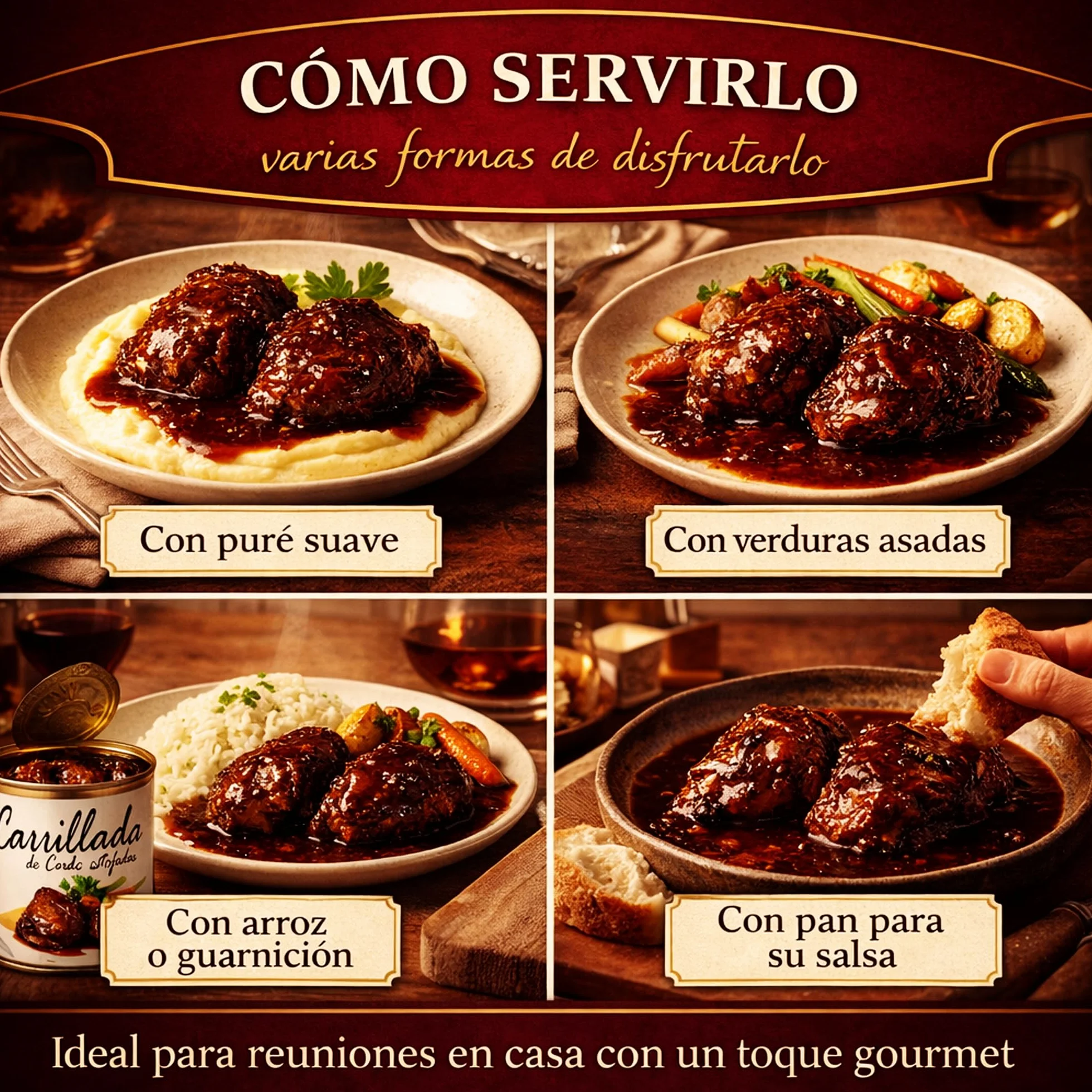 POLGRI Carrilladas de Cerdo Estofadas 800 g Comida Preparada Premium 2 Latas