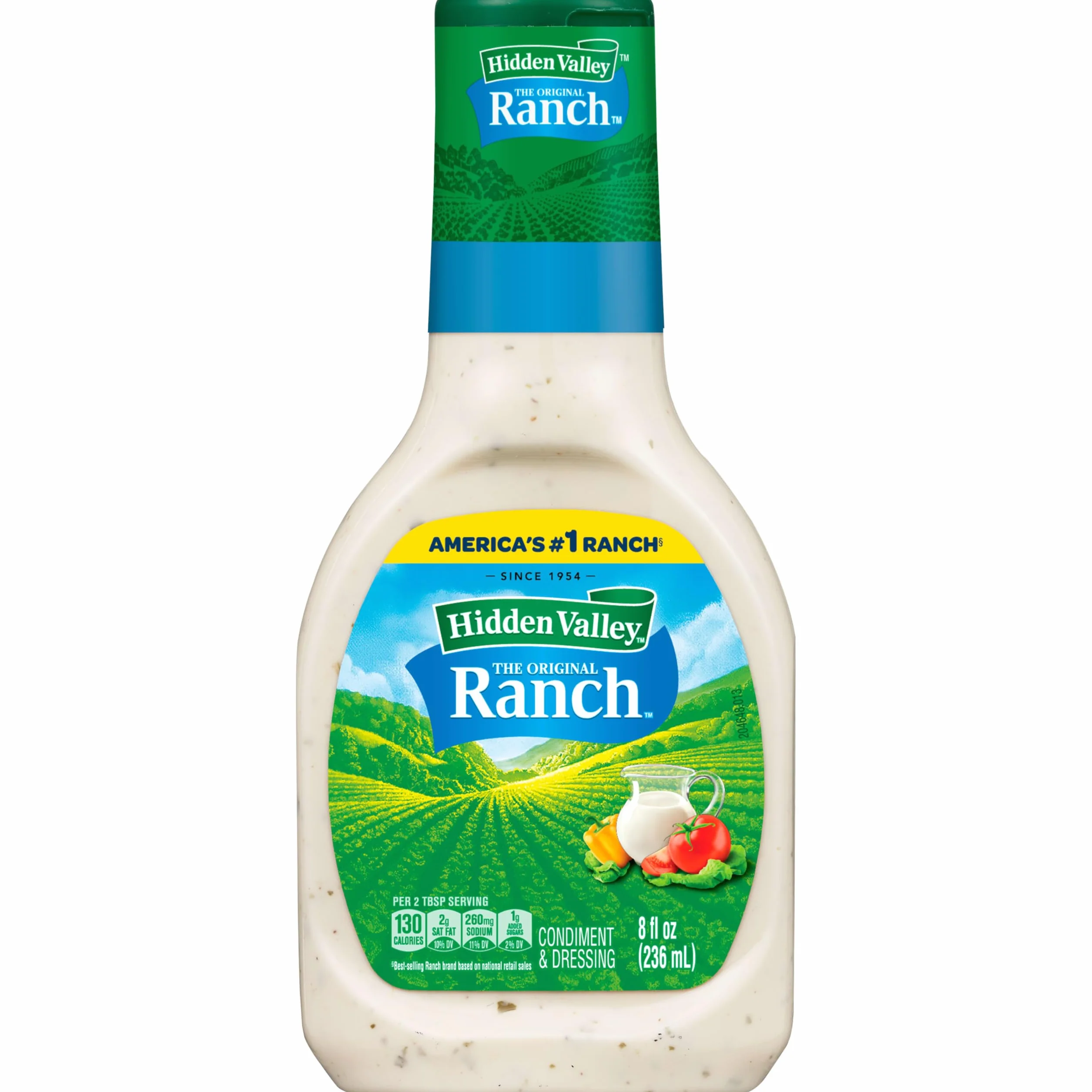 Hidden Valley Original Ranch - Aderezo y aderezo para ensalada, botella de 8 onzas (el paquete puede variar)