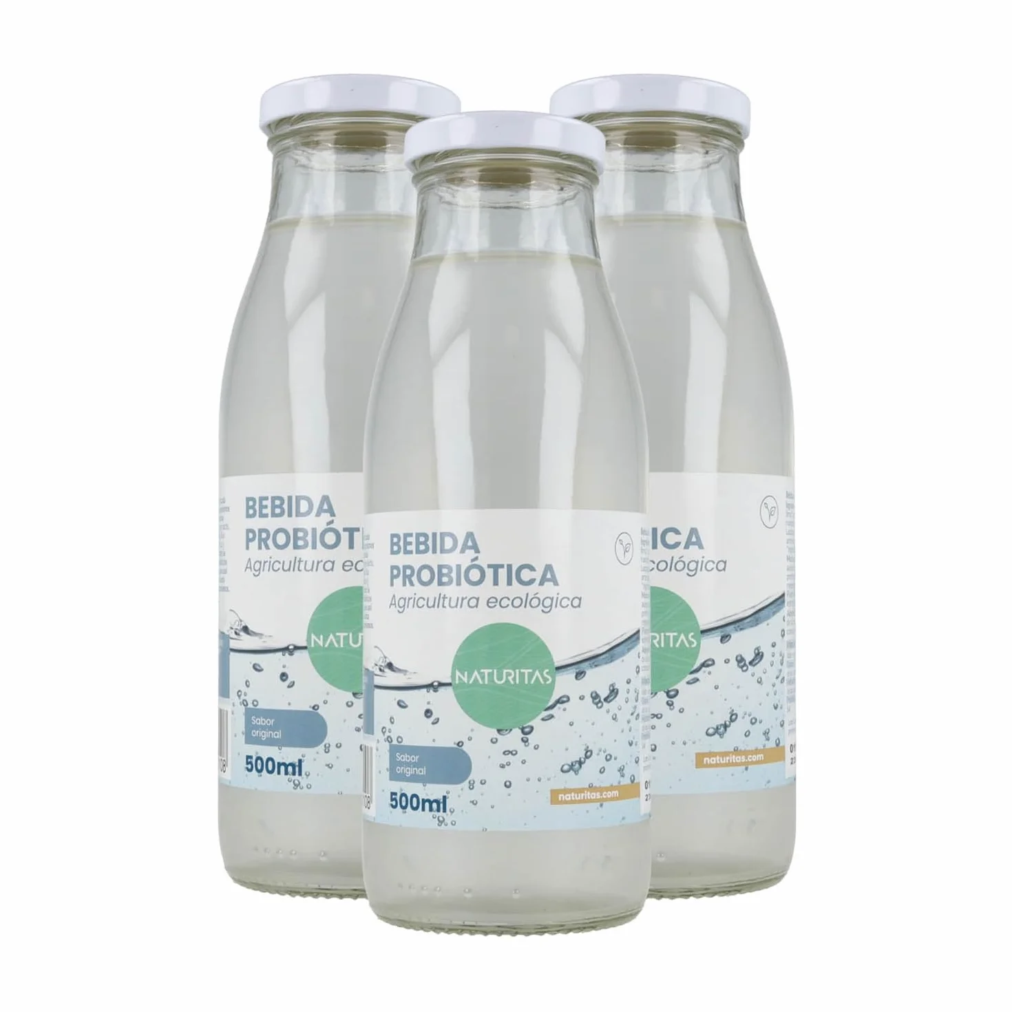 Naturitas Essentials Pack Kéfir de agua Bio 3x500ml Probiótico natural Bebida fermentada