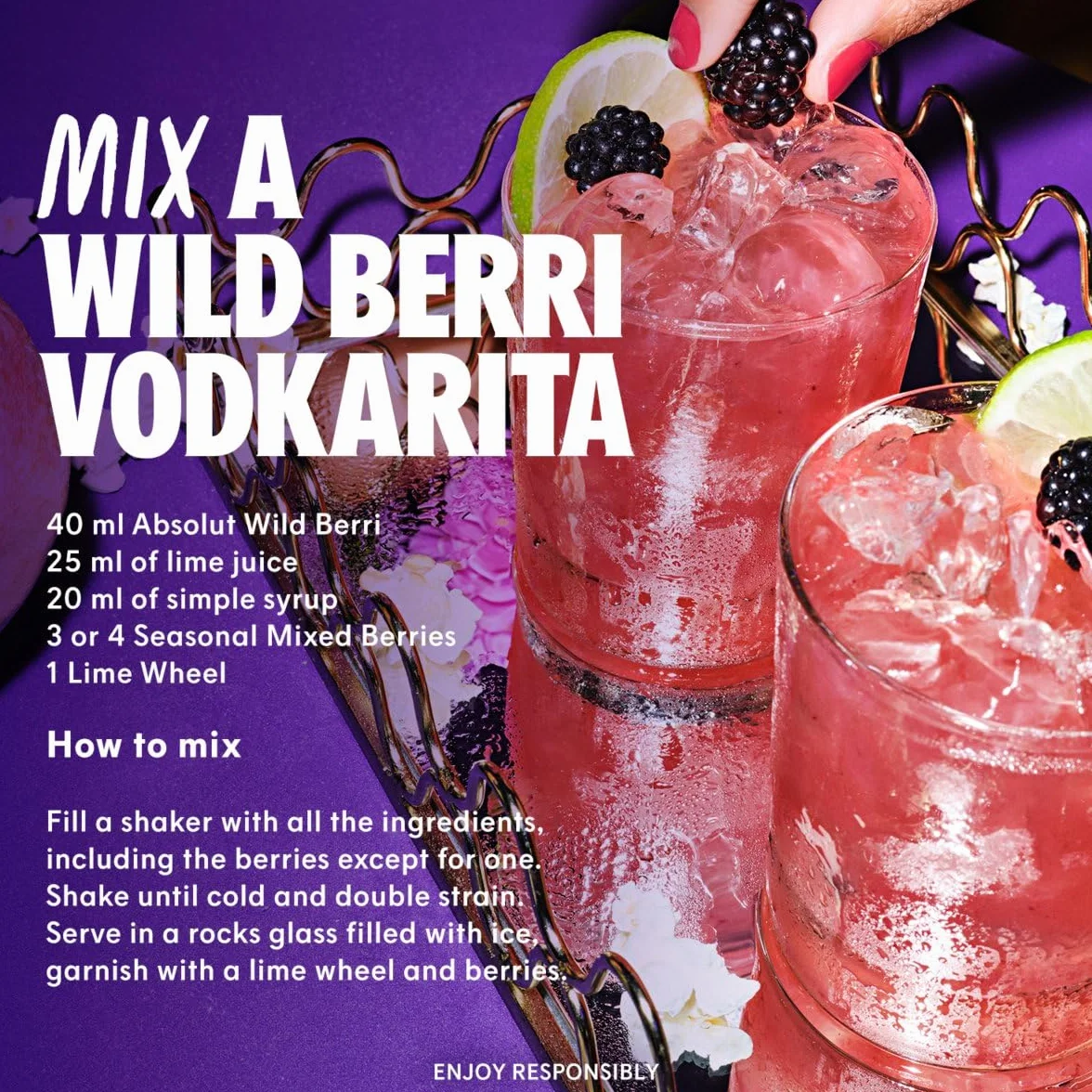 Absolut WILD BERRY Flavored Vodka 38% Vol. 0,7l