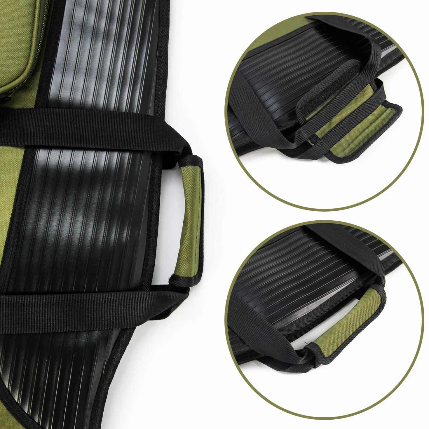 Funda para Carabina Acolchada Bolsa de Transporte con Correa de Hombro Ajustable para Rifle Armas Verde 130cm