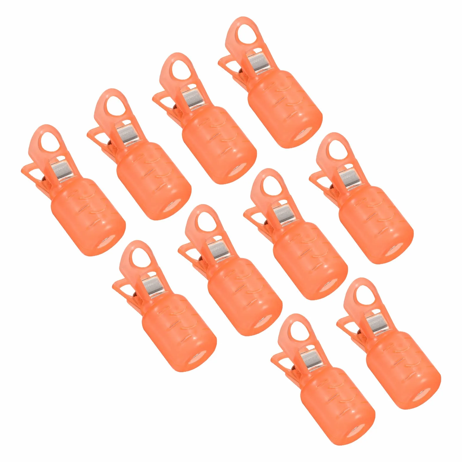 PATIKIL Pequeño Tamaño Calamar Anzuelo Protector Estuche 10 Paquete Pesca Cubiertas Naranja