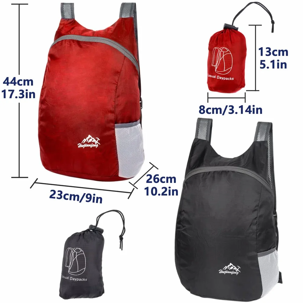 Mochilas plegables ultra ligeras resistentes al agua para viajes camping escalada