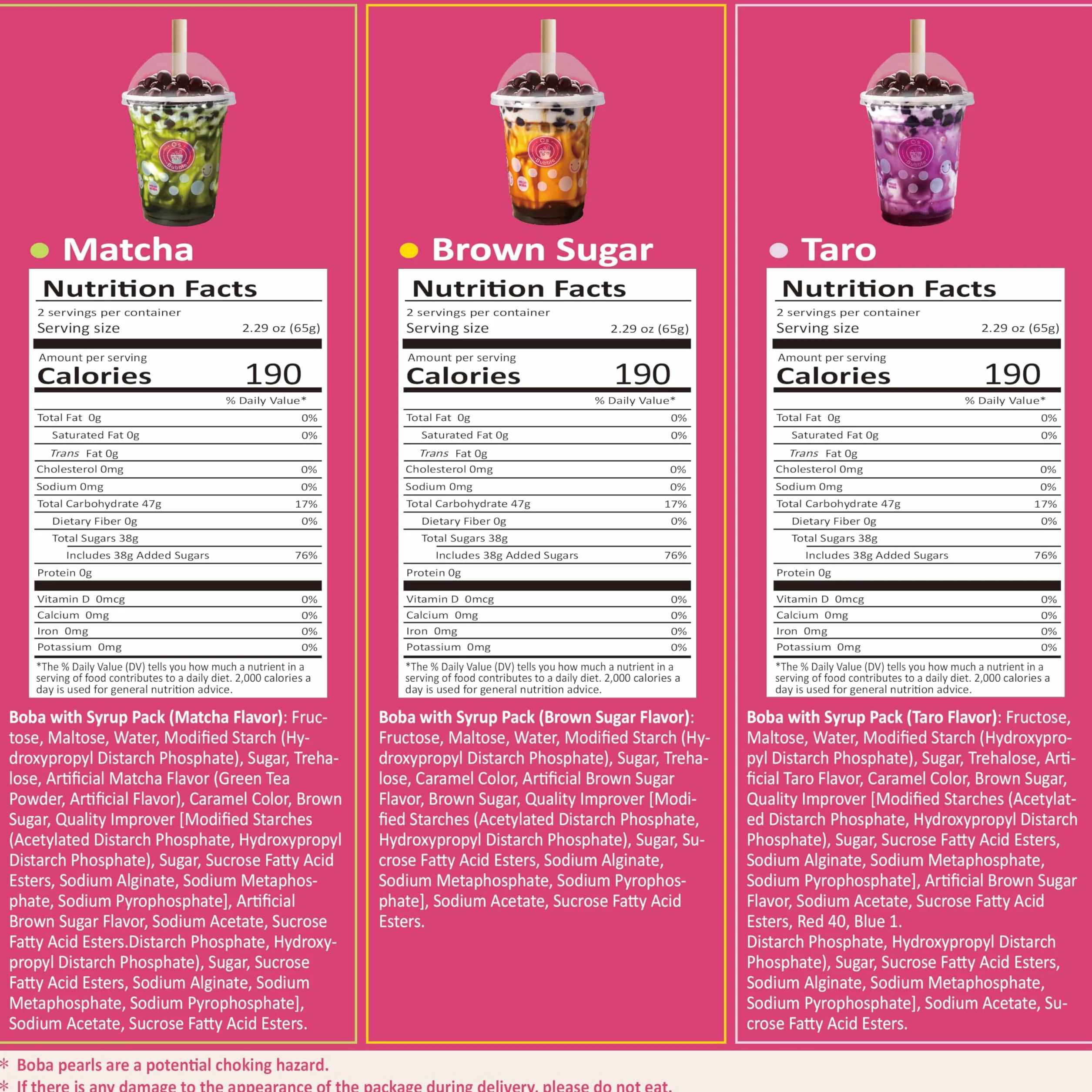 O's Bubble BOBA Party Kit 3.0 - Kit de té Boba todo en uno con Boba masticable - Sabores mixtos - Incluye tazas, popotes, agitador - 6