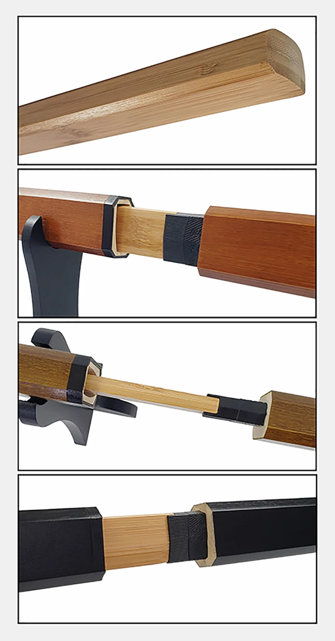 Bokken Hecho a Mano Katana de Madera con Vaina 100 cm Espada Recta de Bambú