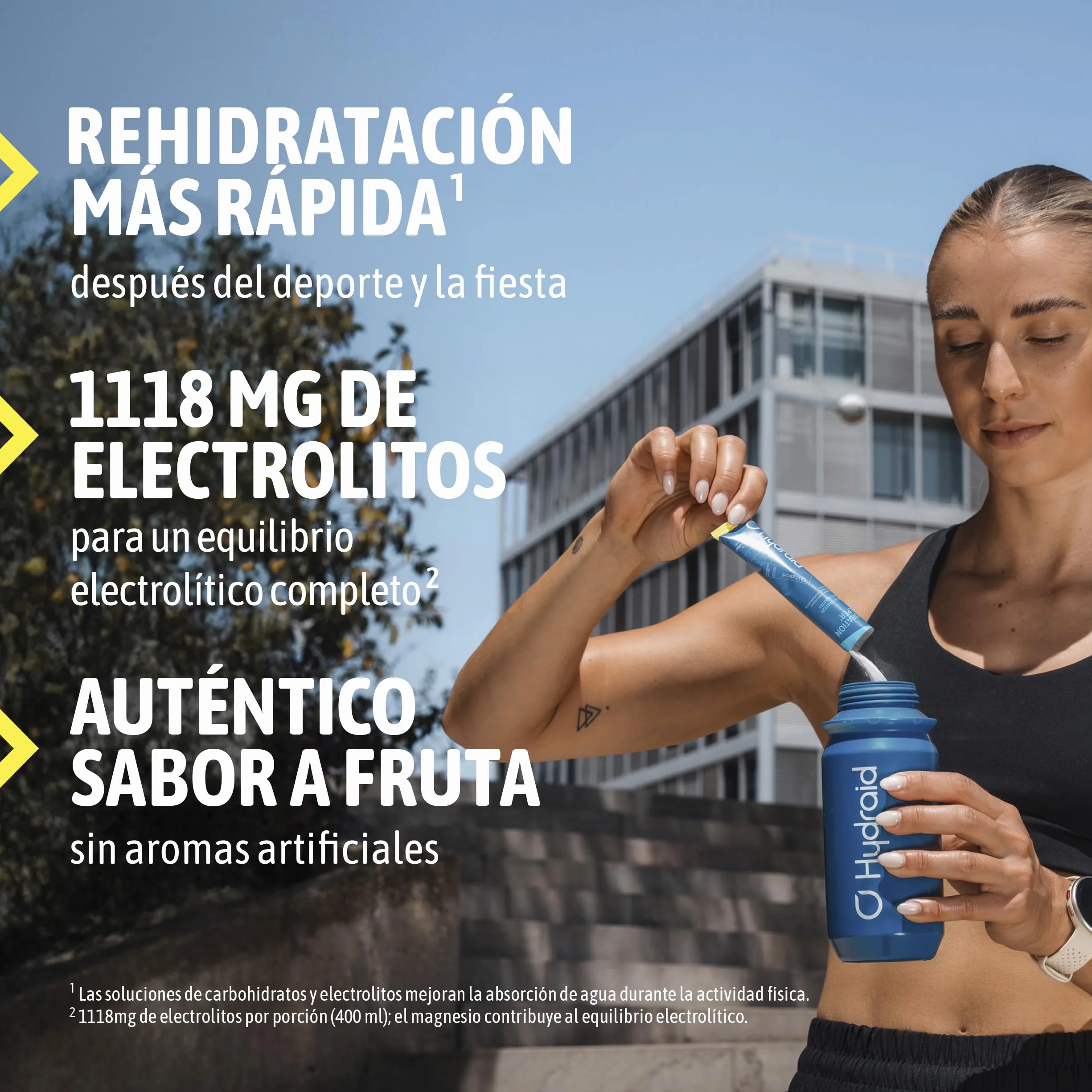 Electrolitos en polvo Hydraid® LIMÓN (1118 mg) – 25 sobres – bebida deportiva para hidratación rápida – calidad alemana