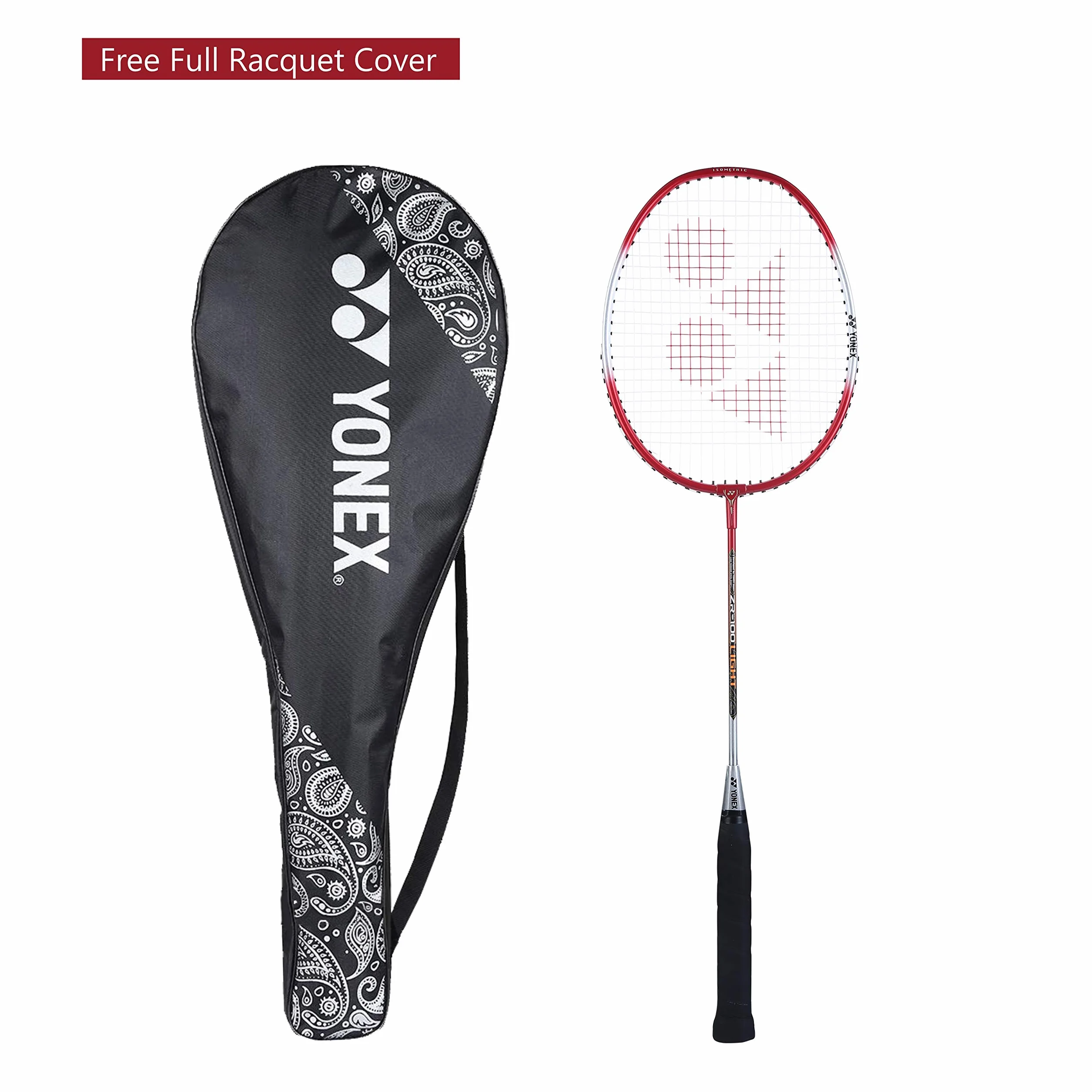 YONEX ZR 100 Raqueta de Bádminton 84 g Rojo Claro Plateado
