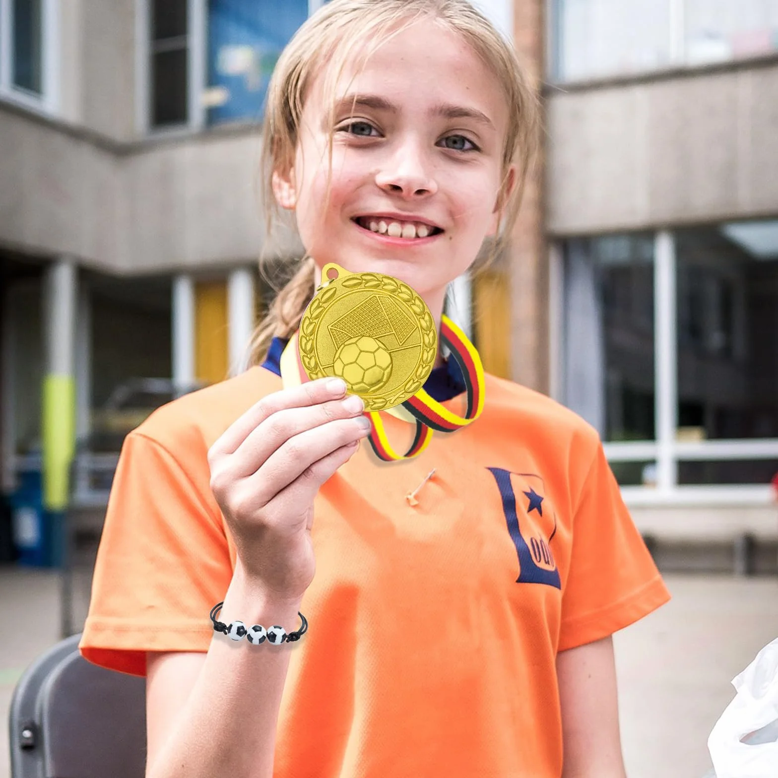 Medallas de Fútbol 12 piezas Pulseras de Fútbol Regalos de Fiesta para Niños Niñas
