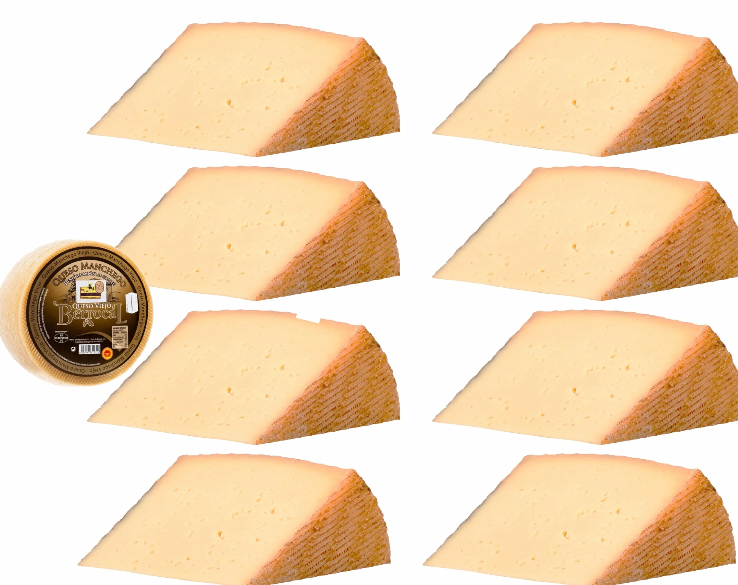 Queso Manchego Berrocal 8 Cuñas 200g Queso Viejo