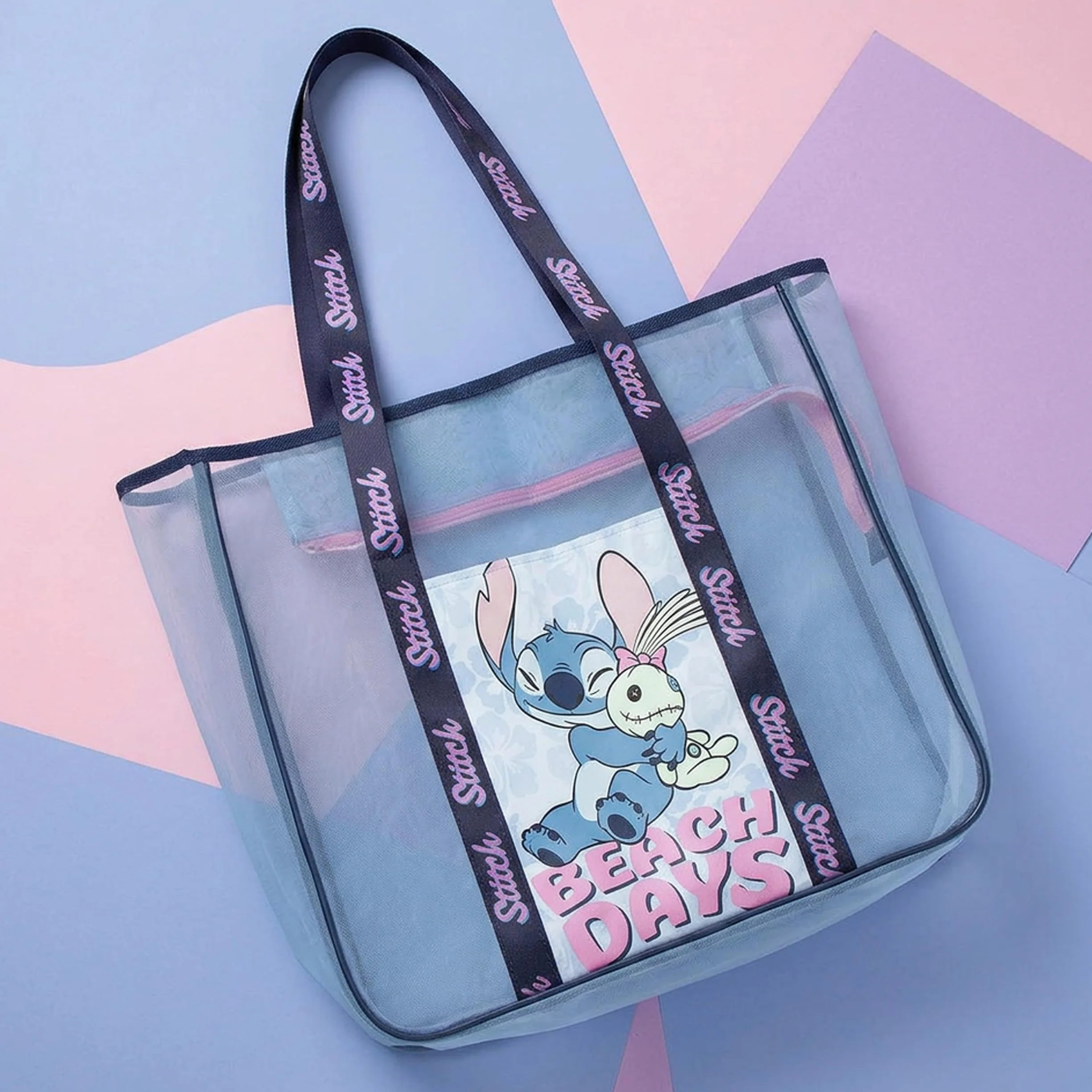 Bolsa de Playa Stitch Oficial Disney Grande Resistente Transpirable Cerdá Life's Little Moments