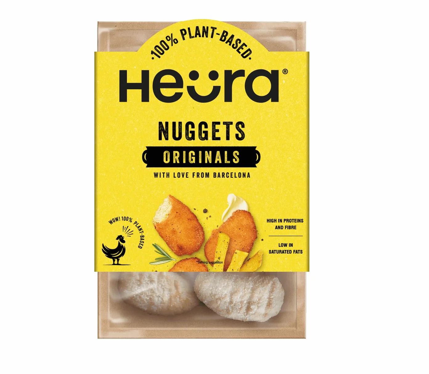 Heura Nuggets 180g | 100% Vegetales | Sin Gluten | Plant Based |Sin Soja | Vegano (Pack de 4)
