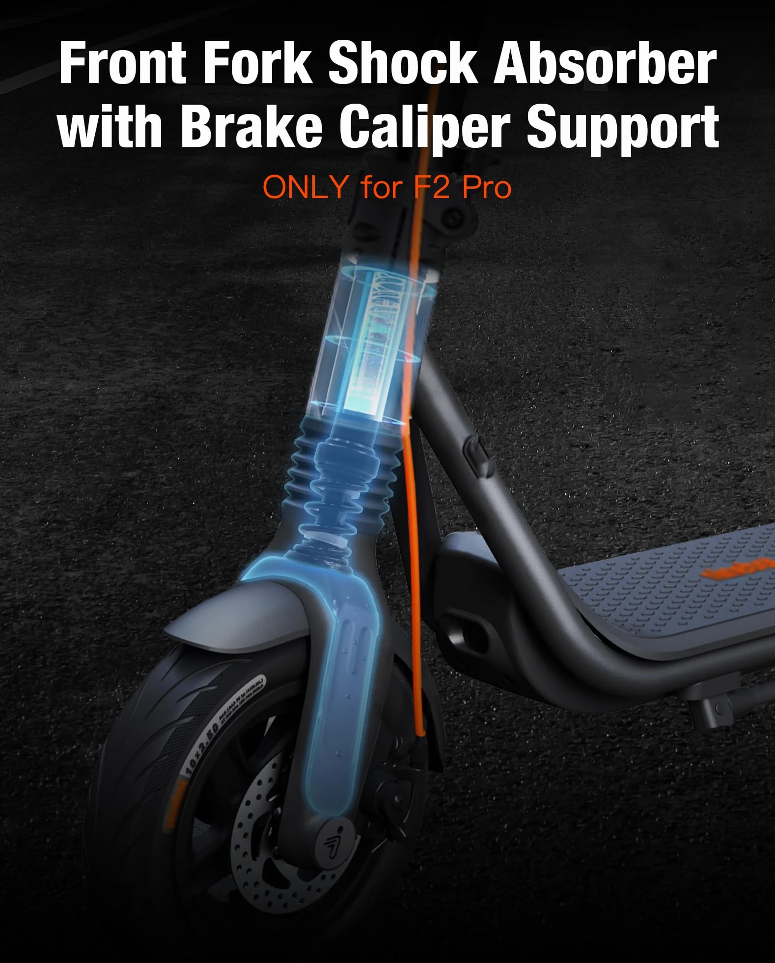 Conjunto de amortiguador delantero compatible con Segway Ninebot F2 Pro KickScooter, soporte de horquilla con suspensión de muelle de aleación de aluminio