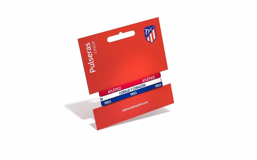 Pulsera Classic Tricolor Junior Atletico de Madrid Oficial Colchonero para Mujer y Niño