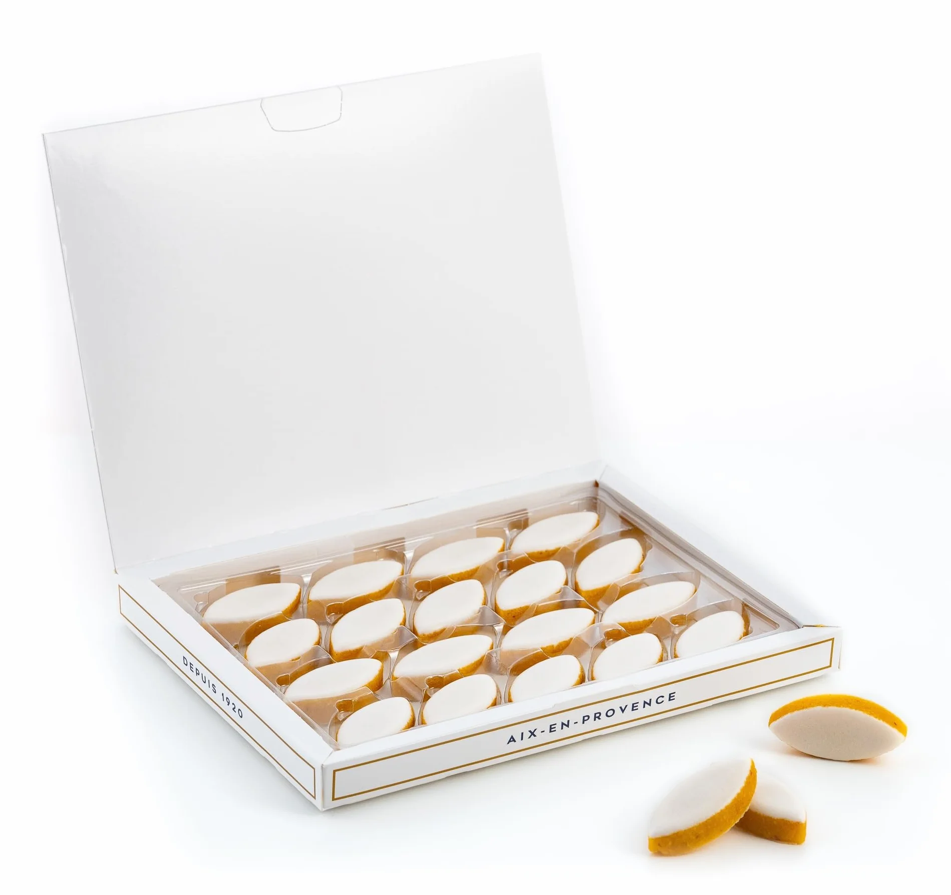 LE ROY RENÉ Epicerie Fine - Caja rectangular Calissons d'Aix. (18 Calissons d'Aix.)