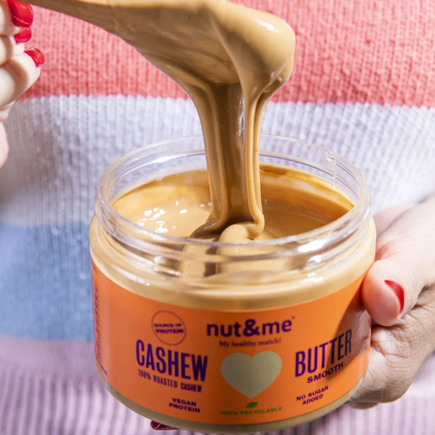 Crema de anacardos 900 gr nut&me | Hecho con anacardos tostados y aceite de almendra | Sin azúcares añadidos, sin gluten y sin aditivos | Sin aceite de palma | Pack 3 x 300 gr