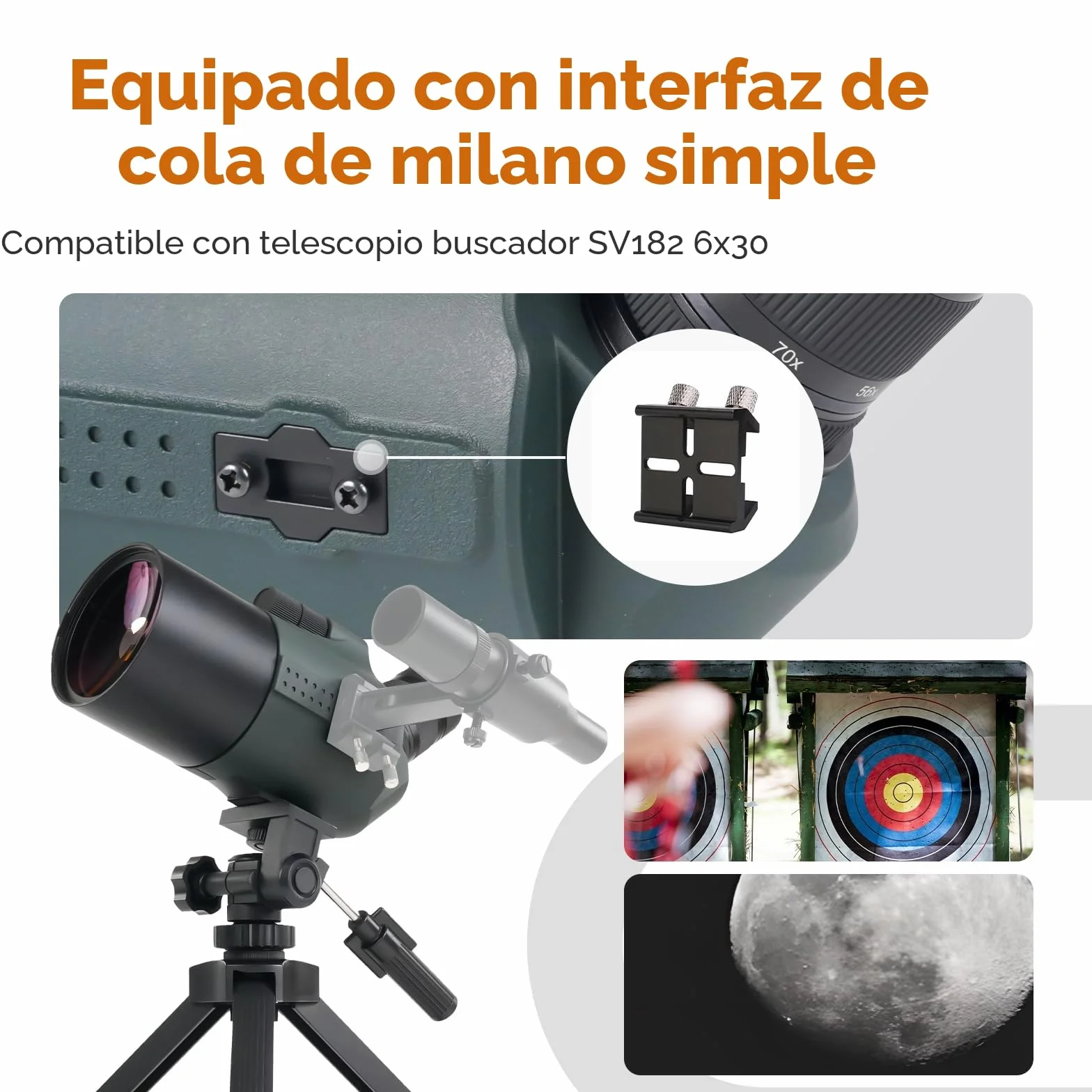 Svbony SV41Pro Telescopio Terrestre 28-84X80 FMC, Enfoque de Doble Velocidad, Spotting Scope para Tiro al Blanco Caza Astronomía