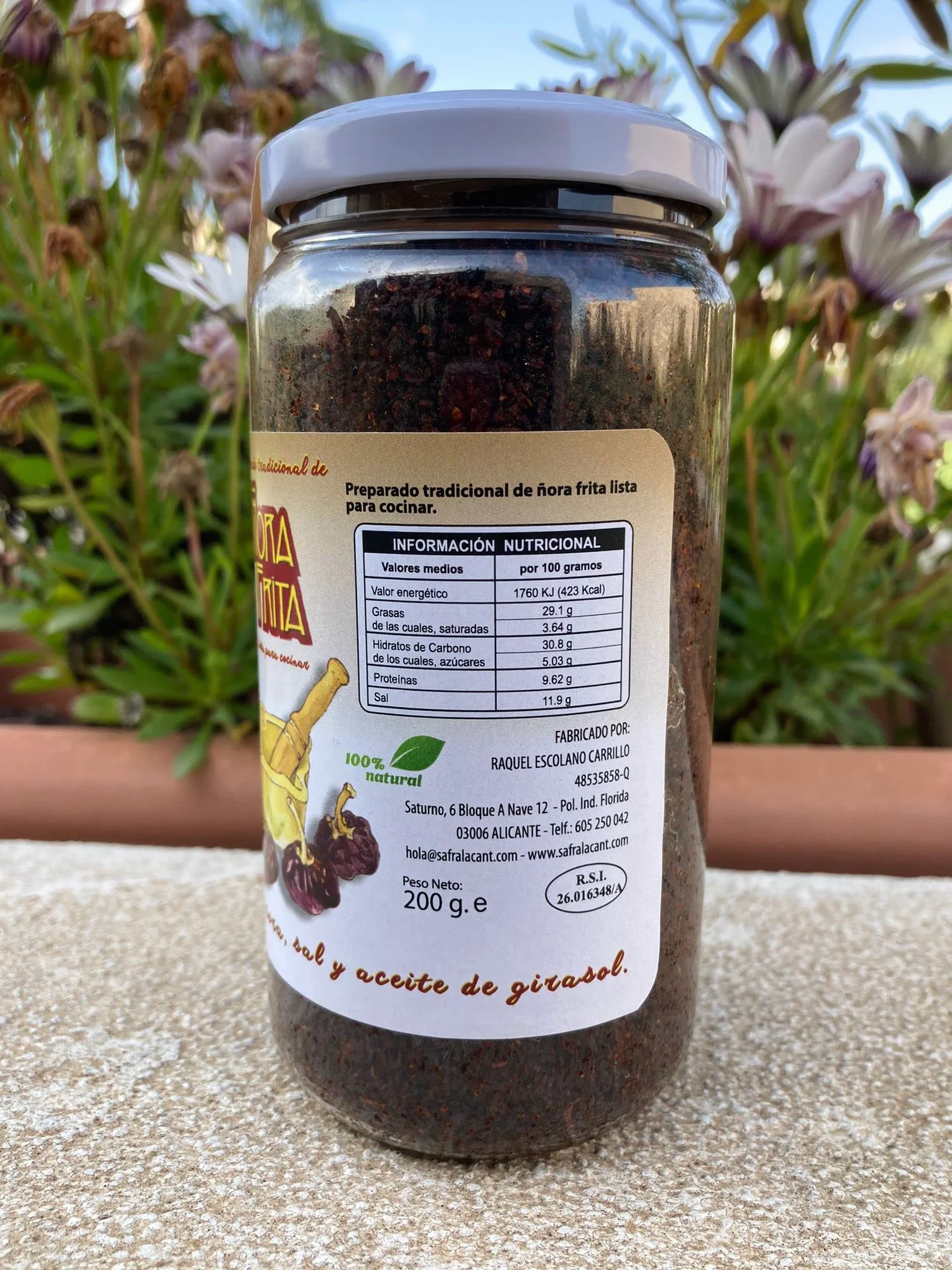 Ñora Frita 200g Artesanal Sin Colorantes ni Conservantes para Arroces Calderos y Guisos