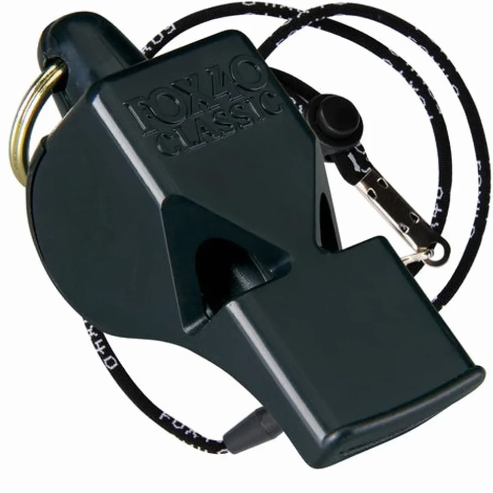 Carta Sport Correas de muñeca Fox 40 para árbitro Silbato, Negro