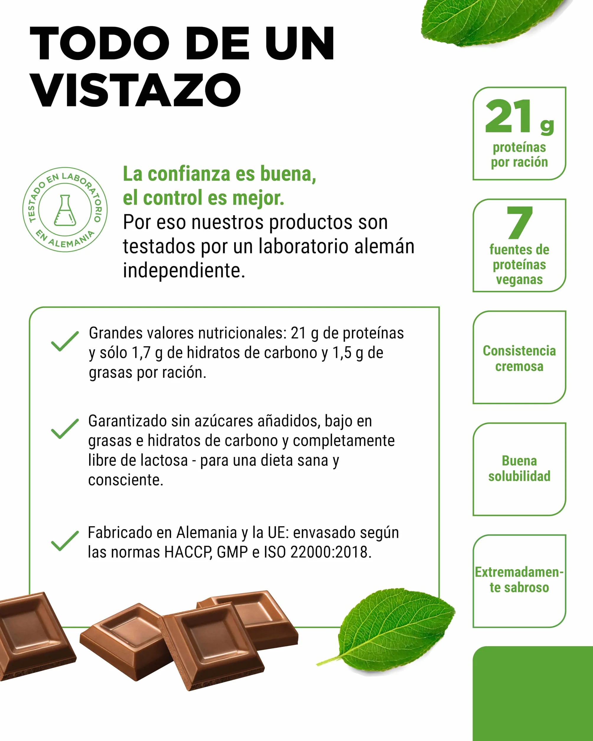 Vegan 7K Protein 1kg Doble Chocolate Proteína vegetal pura en polvo