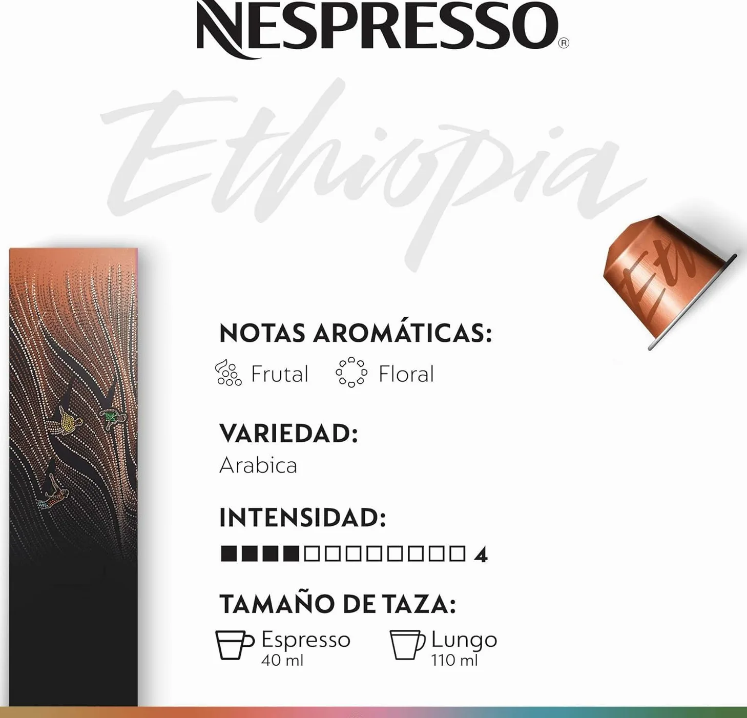 Nespresso Café Master Origin paquete variado 50 cápsulas: Colombia, Etiopía, India, Indonesia, Nicaragua - Sistema Original