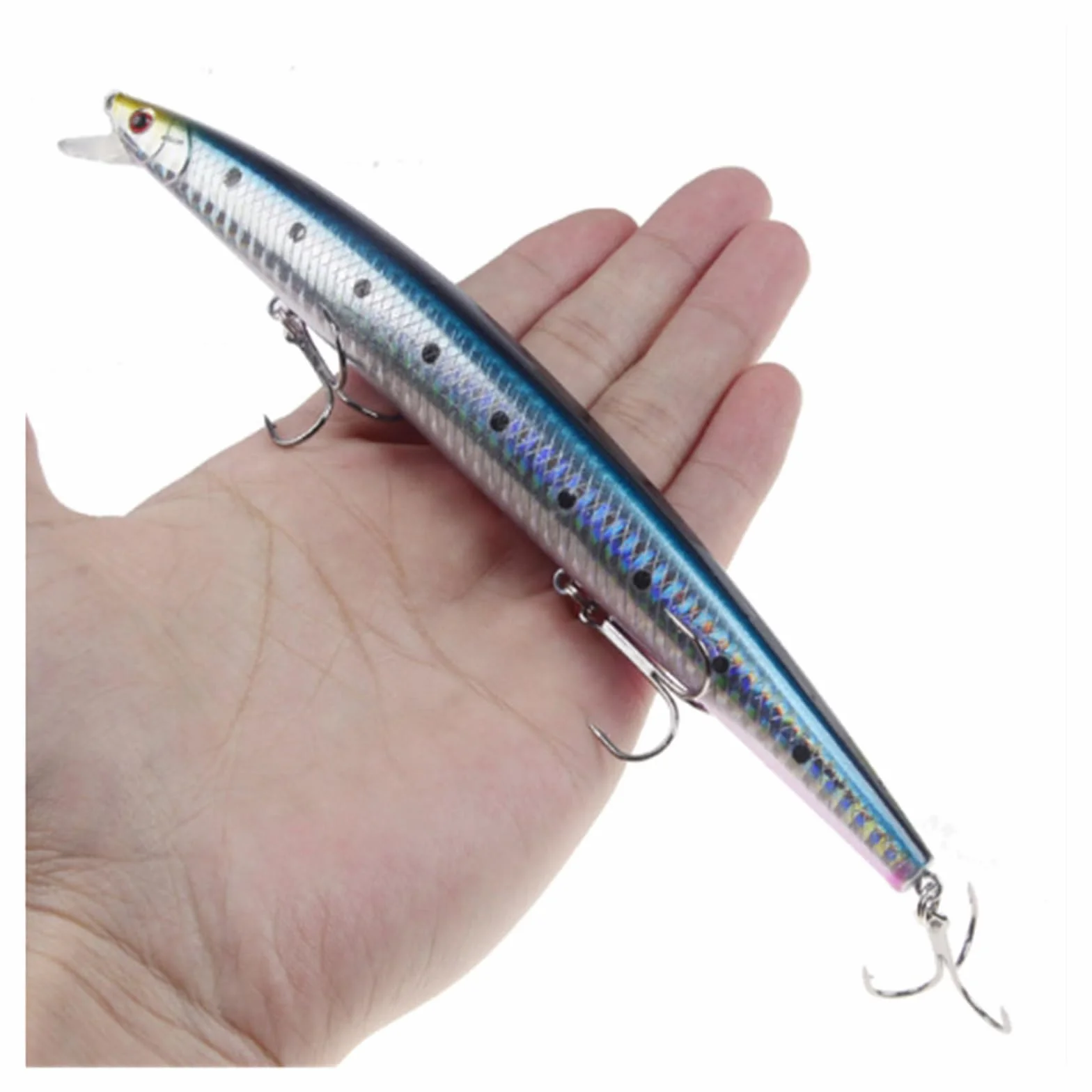 Señuelo de Pesca Minnow 18cm 24g Láser Duro Cebo Artificial Plástico Crankbait Wobblers