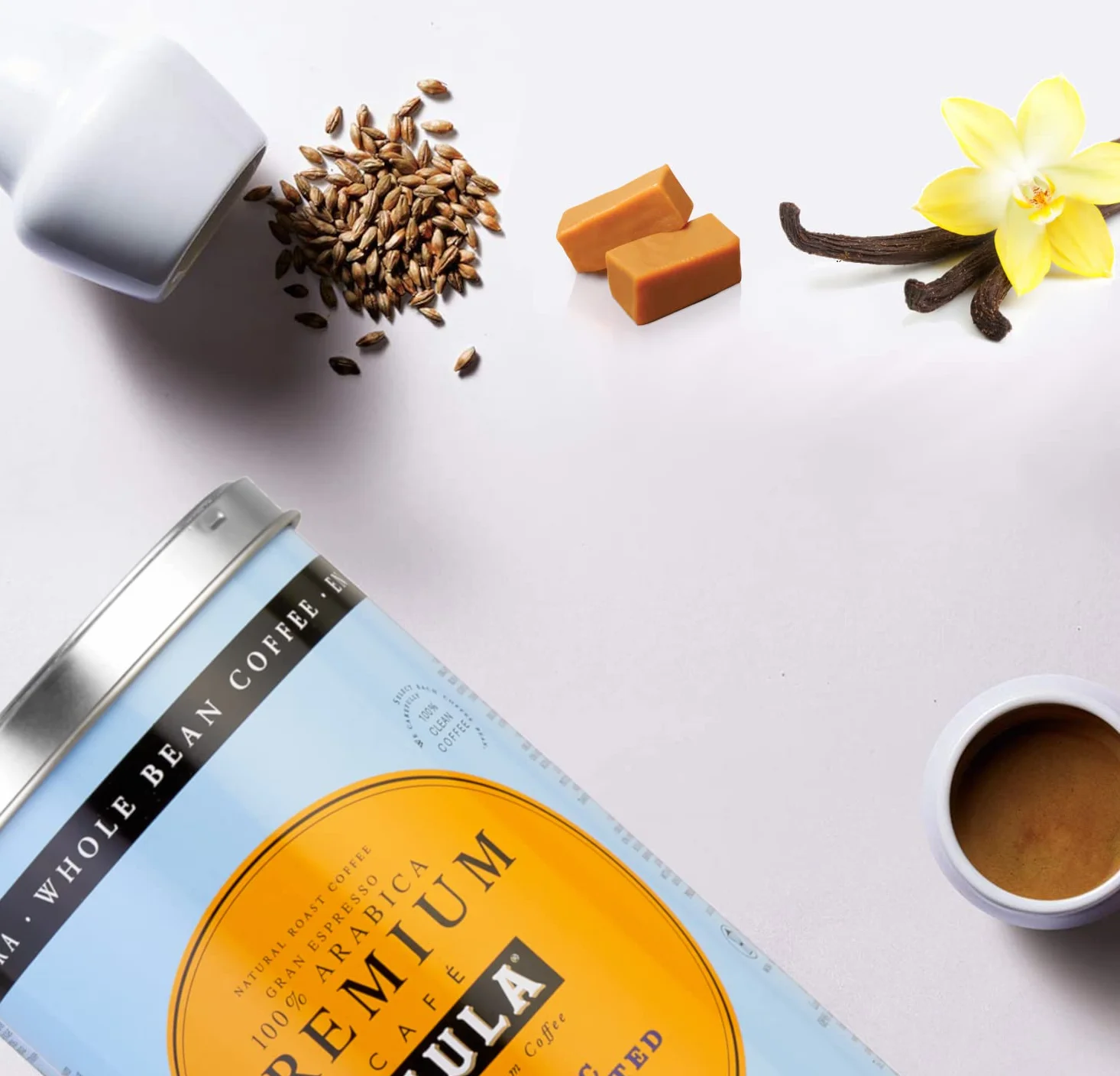 Café Saula grano, Pack 2 botes de 500 gr. Premium Ecológico Descafeinado 100% arábica