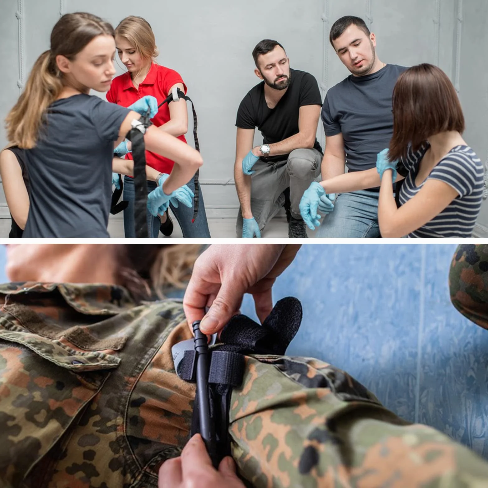 Torniquete con Soporte Táctico Militar 4 Piezas para Acampar Senderismo