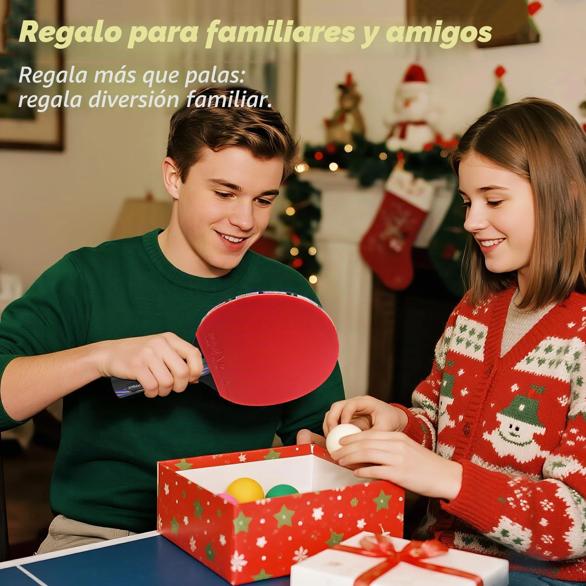 Pala de Ping Pong Profesional, 9 Capas Madera y 8 Capas Carbono