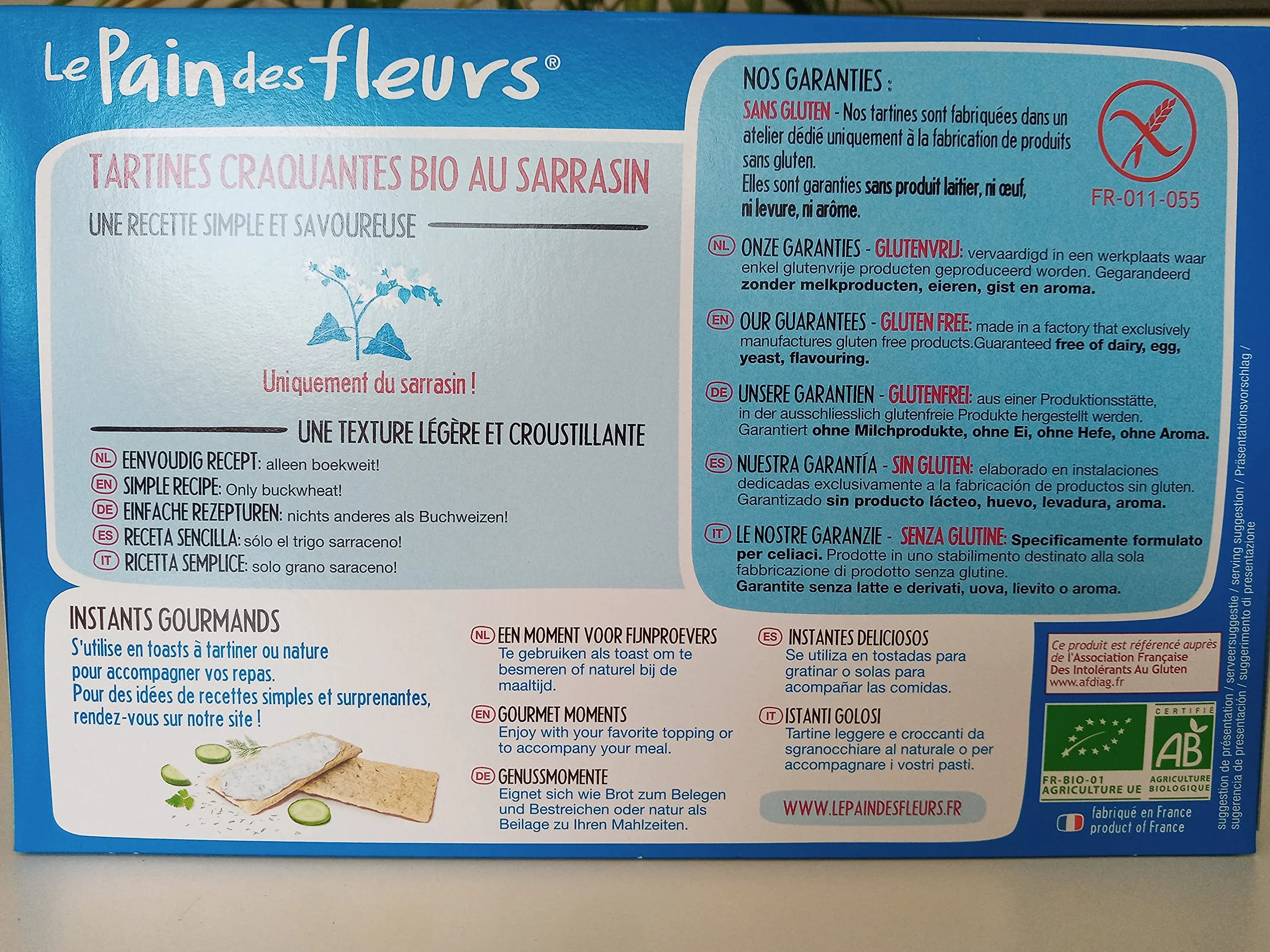 Le Pain des Fleurs Lpdf Tostadas Crujientes Trigo Sarrace Bio - Sin G/S/A 300 g