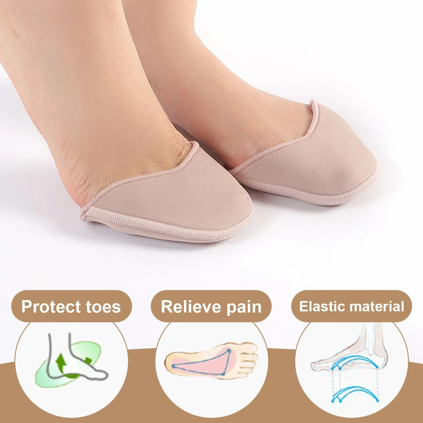 Fundas De Encaje Para Ballet, Protectores Para Los Pies, Almohadillas Suaves
