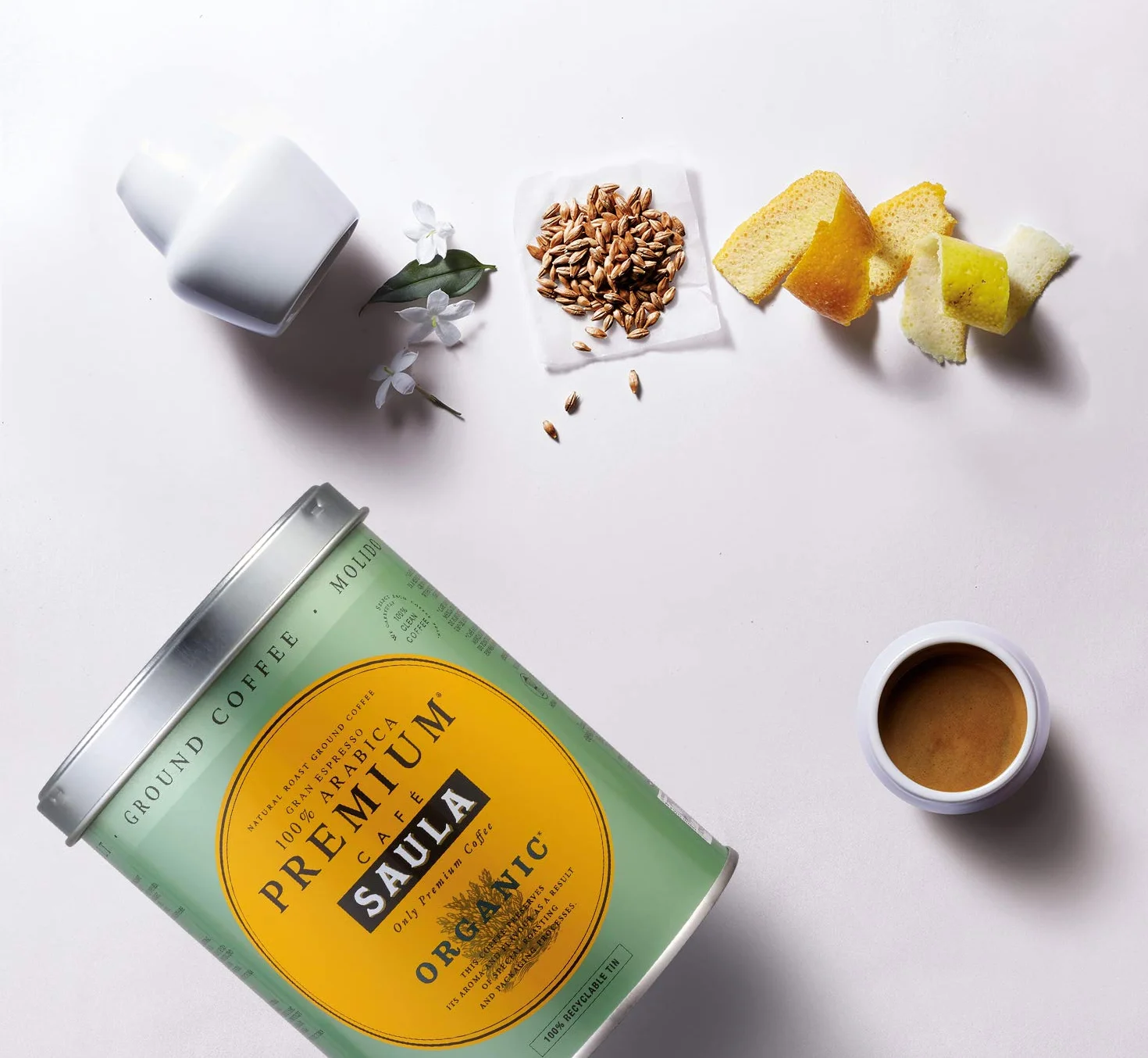 Café Saula Premium Ecológico 100% arábica molido - Pack 3 botes de 250 gr