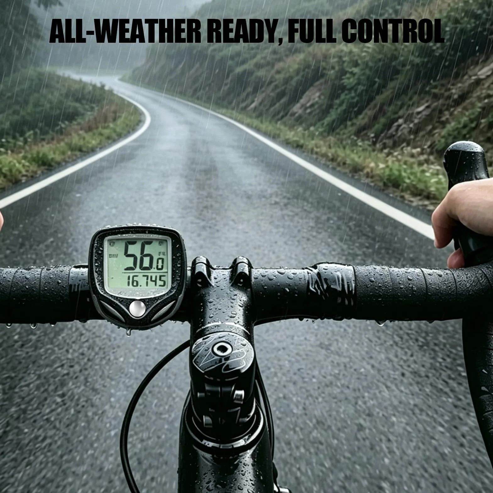 Ciclocomputador Inalámbrico con 19 Funciones IP54 Resistente al Agua Pantalla LCD Inicio Parada Automática