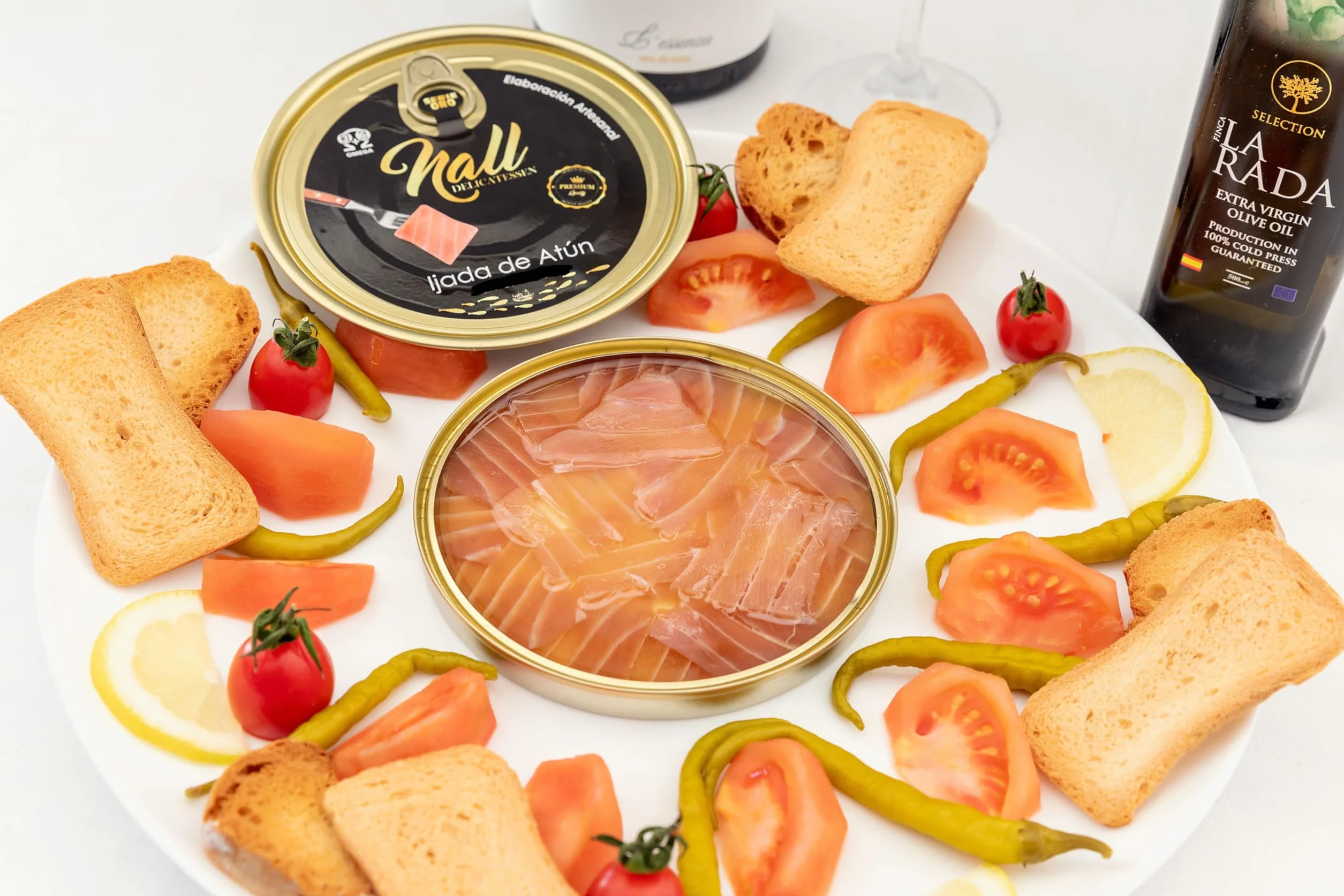 NALL DELICATESSEN Ventresca de Atún Salvaje (Ijada de atún) con Aceite de Oliva Virgen Extra | Elaboración Artesanal | (1 Lata) (5 Latas)