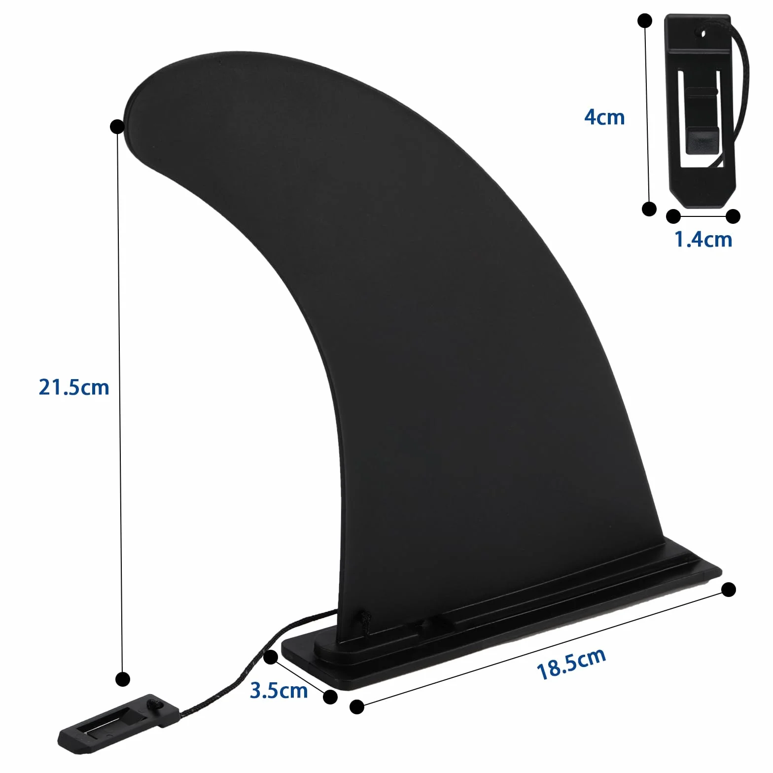 Aleta Padel Surf Desmontable para Tablas de Surf, Sup, Longboard, Kayak, Hinchables