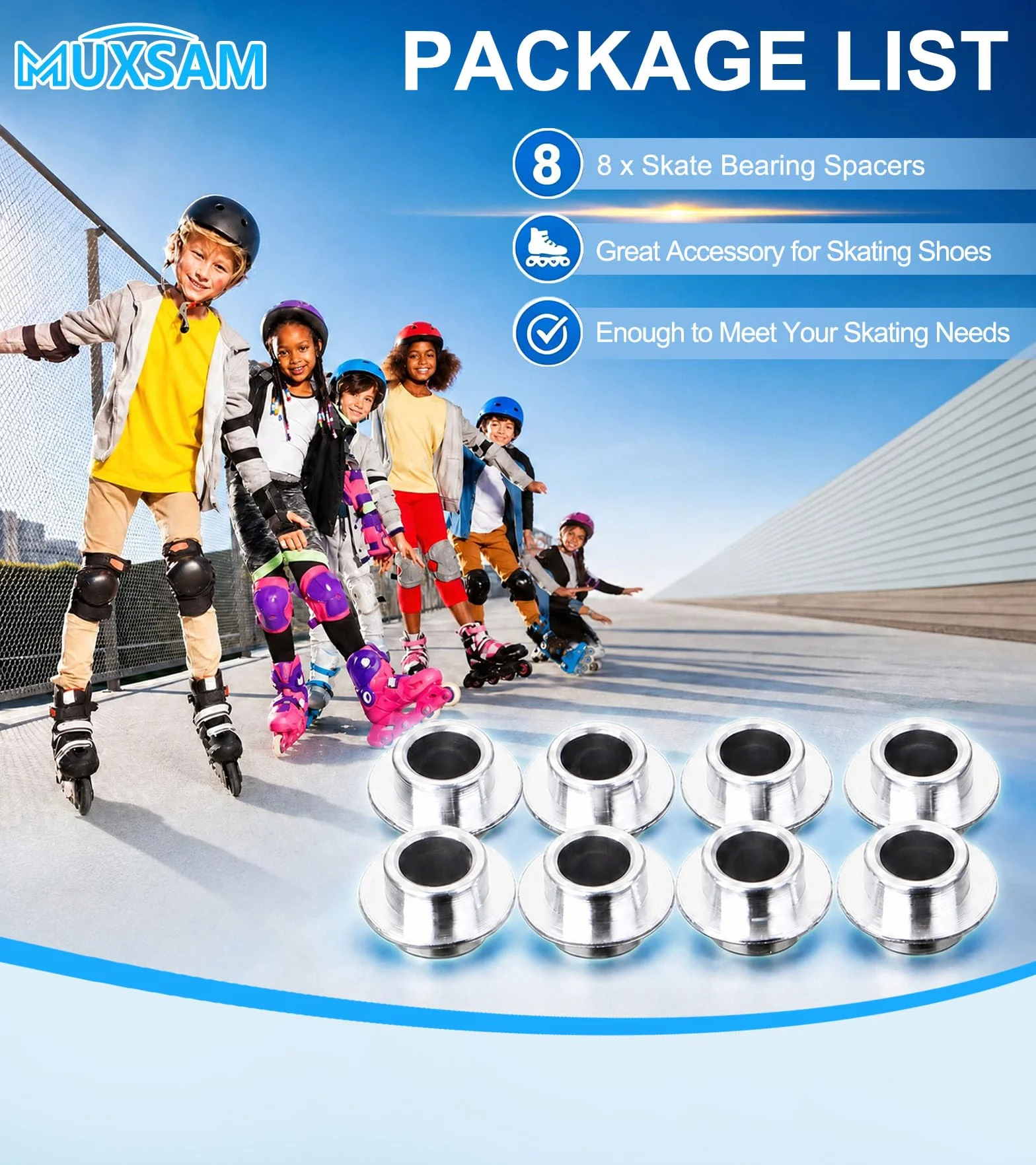 Espaciadores de Rodamientos de Rodillos 8-11-18 mm para Patinaje en Línea