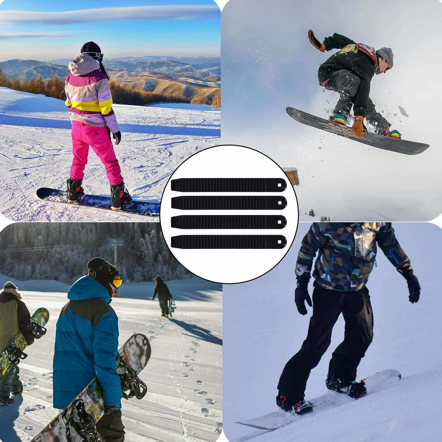 BOXOB 4uds Correas de Snowboard, 17,5x2,1cm Alta Elasticidad Repuesto
