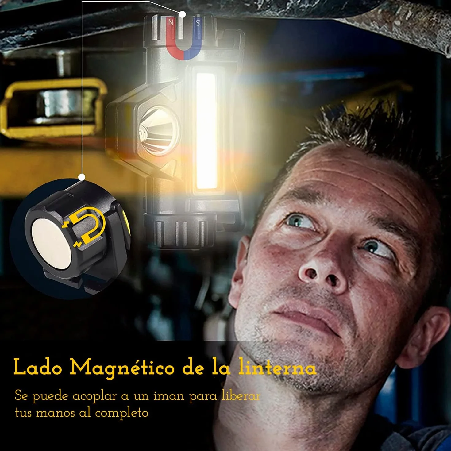 CREADY® Pack 2 Linterna Frontal LED Recargable, Luz Cabeza Alta Potencia Impermeable para Correr, Excursión Ciclismo