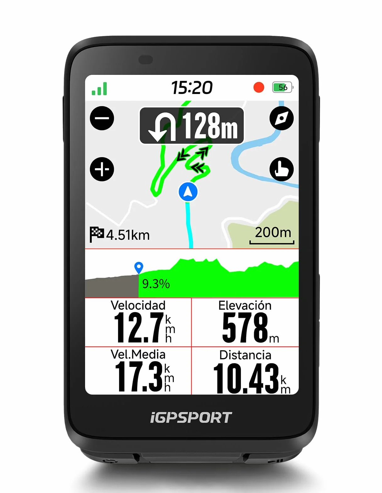iGPSPORT BiNavi GPS Bicicleta 3,5" Pantalla Táctil iClimb Pro 35H Negro