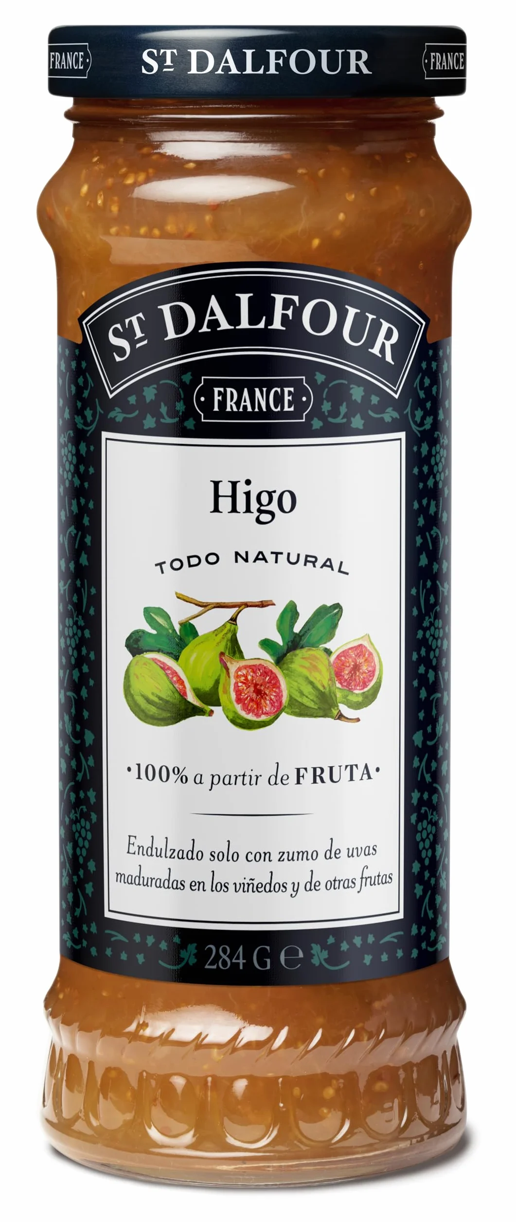 St Dalfour HIGOS | Fruta triturada | Mermelada natural 284g | 100% fruta sin azúcares añadidos