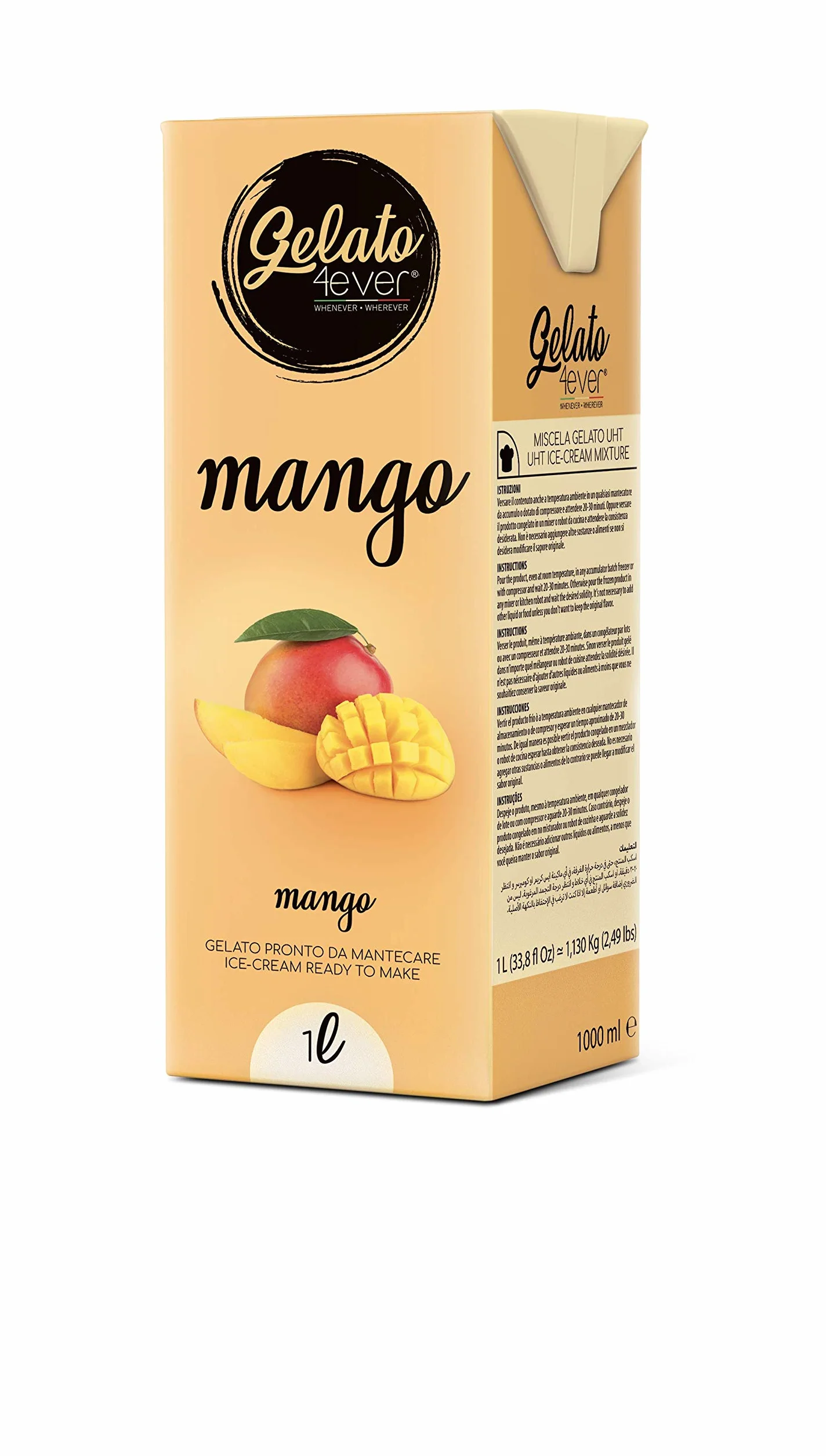 Gelato 4ever - helado listo para batir (Mango)