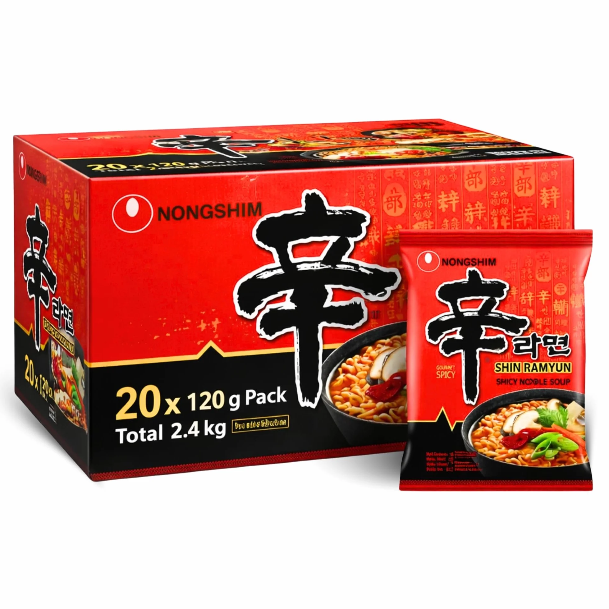 Nong Shim Shin Ramyun Ramen Picante Fideos Instantáneos Corea Original 20x120g