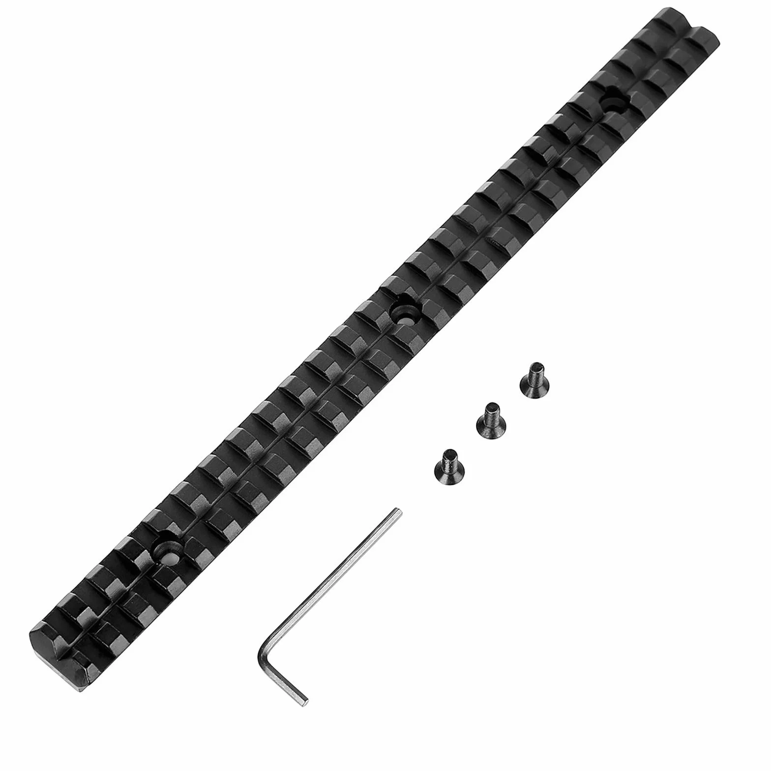 Rail Picatinny 25 Slots 257mm para Rifle Airsoft Weaver Soporte Mira Holografica Scope