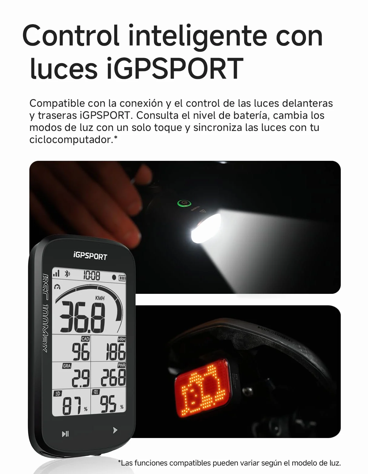 iGPSPORT BSC100MAX GPS Bicicleta, Pantalla 3", Autonomía 40h, Impermeable IPX7