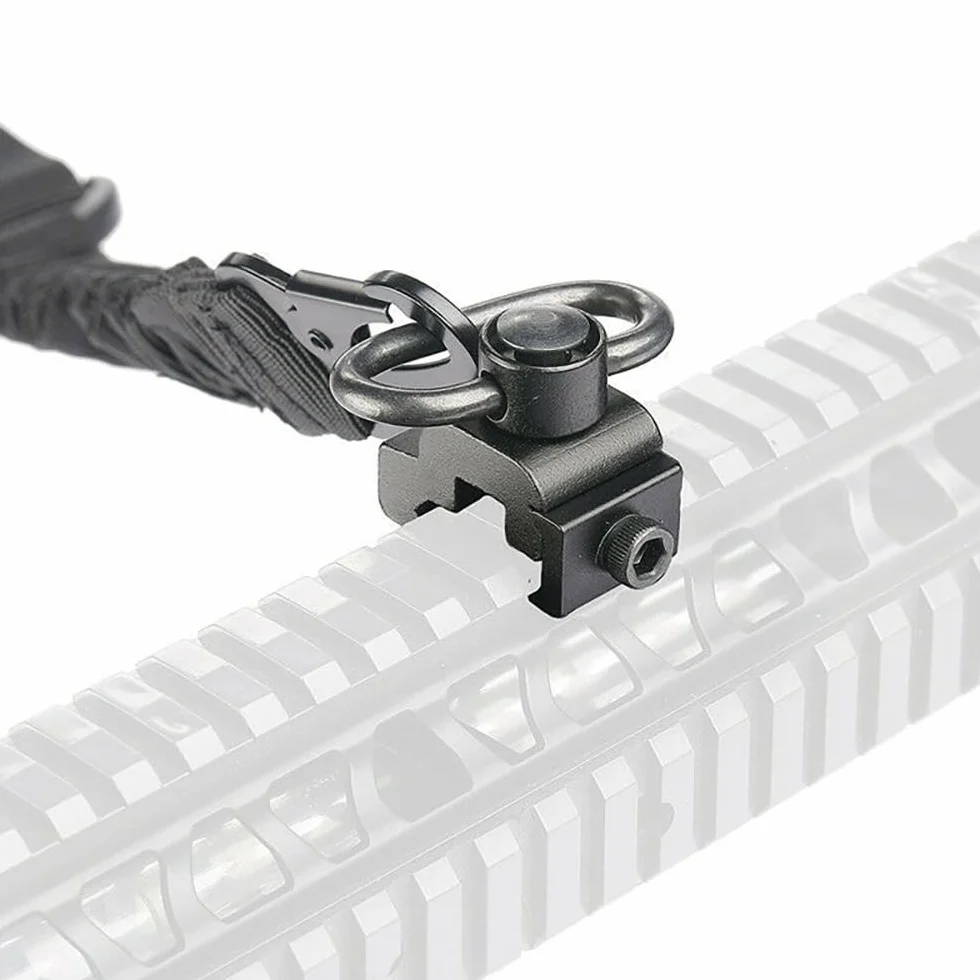 Sling táctico de Dos Puntos 2 Pack Picatinny QD Sling montajes giratorios Correa de Hombro Ajustable para Rifles