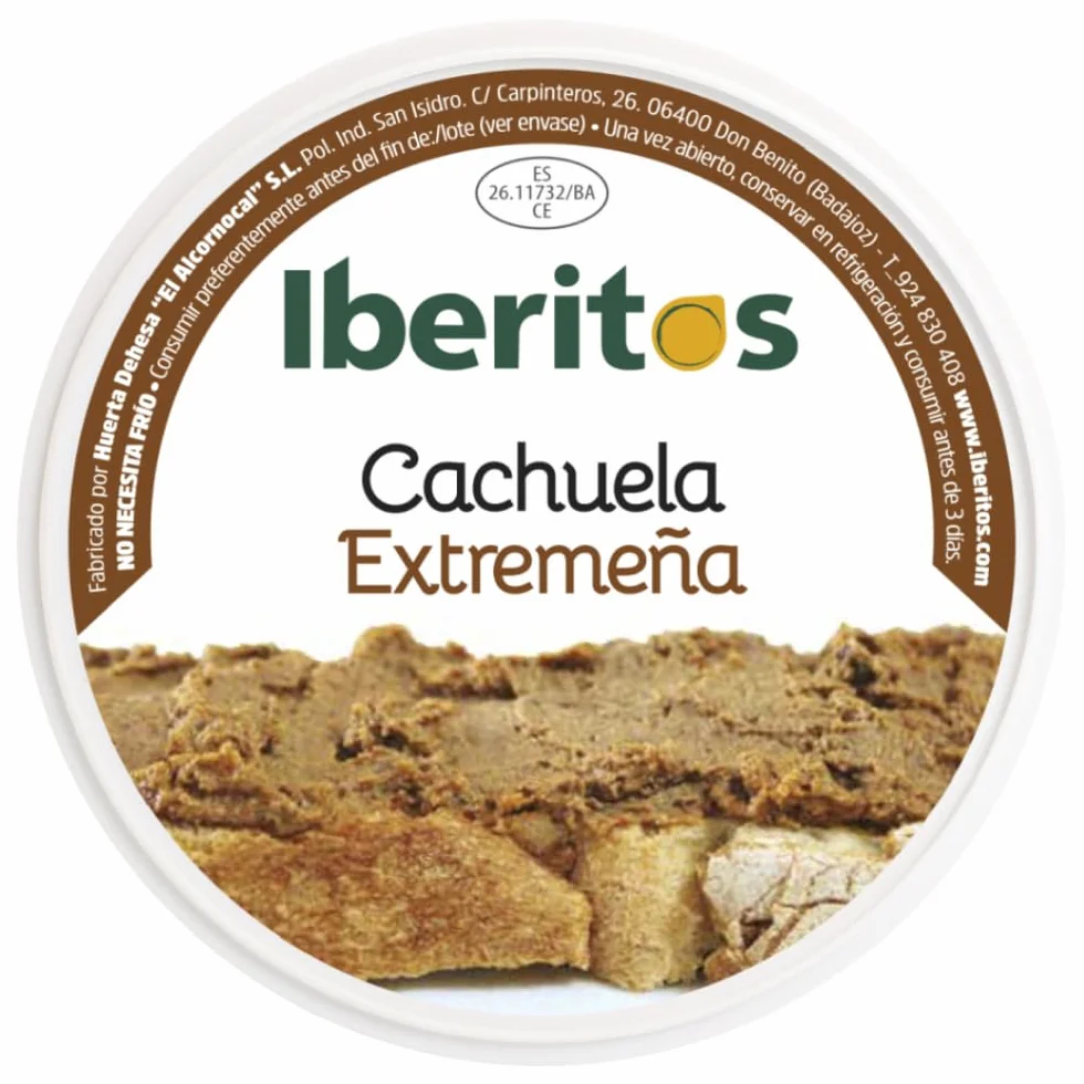 Iberitos - Cachuela Extremeña - Ideal para Desayunos y Meriendas - Untable sin Gluten y sin Lactosa - Producto Fabricado en España - 6 Latas de 250 Gramos