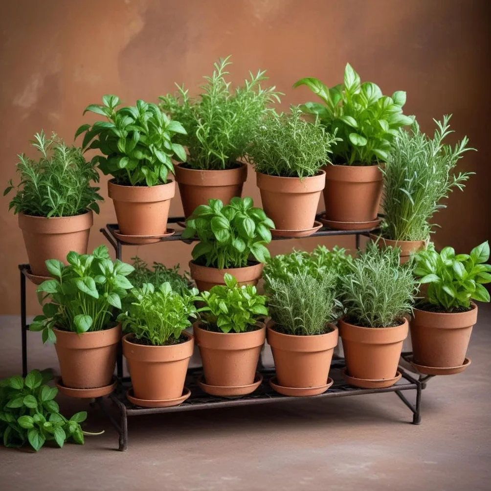 Pack 15 Plantas Aromáticas Naturales en Maceta Set Completo Hierbas Frescas Cocina Huerto Urbano Altura 15-20 cm Maceta M11