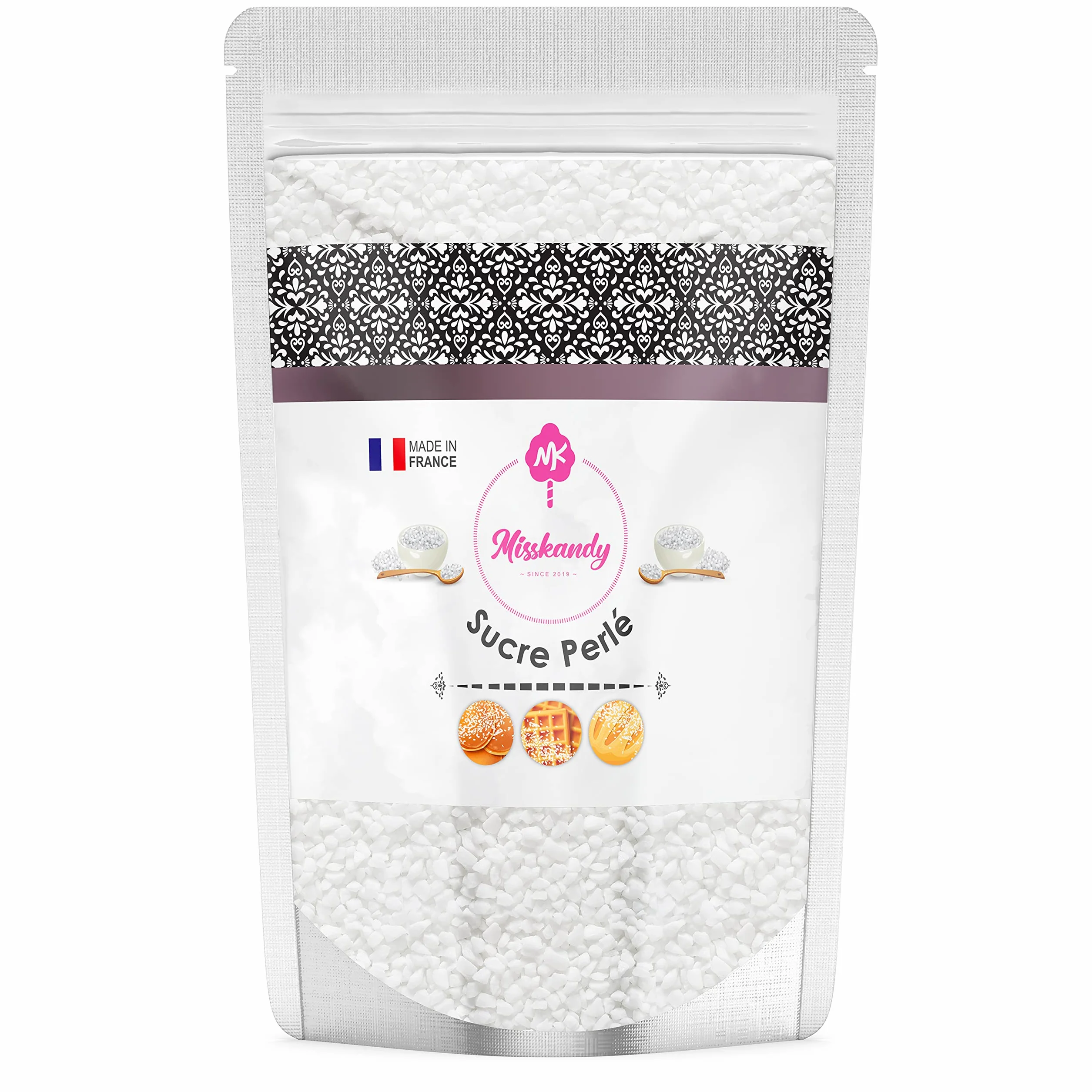 Azúcar Perlado 900 Gr, por Hornear Gofres, Rollos, Roscón y como Decoración de Dulces